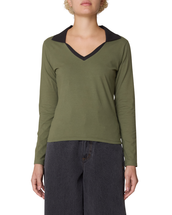 obey-medea-collared-ls-polo-olive