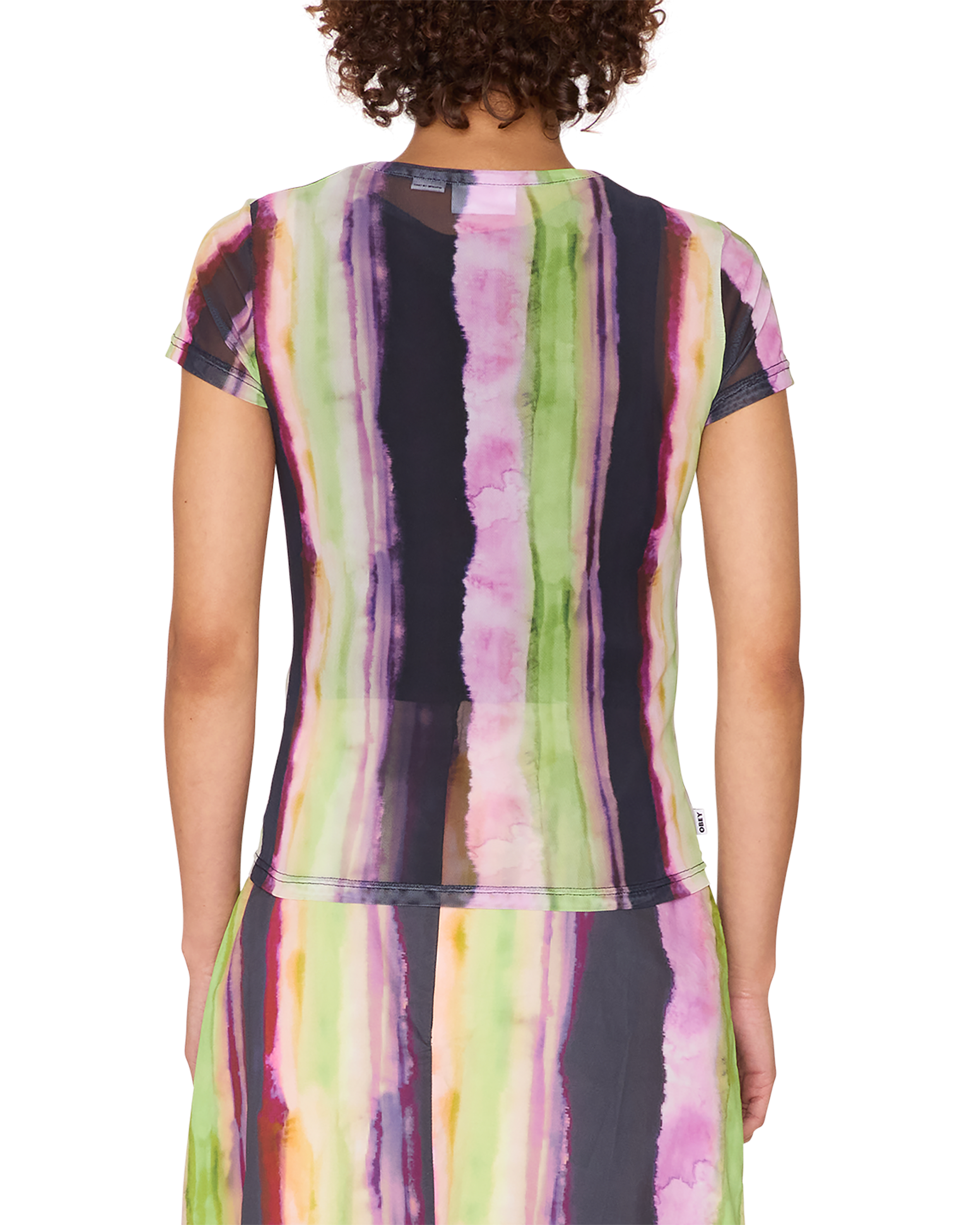 obey midori mesh shirt stripe multi (zoomed)