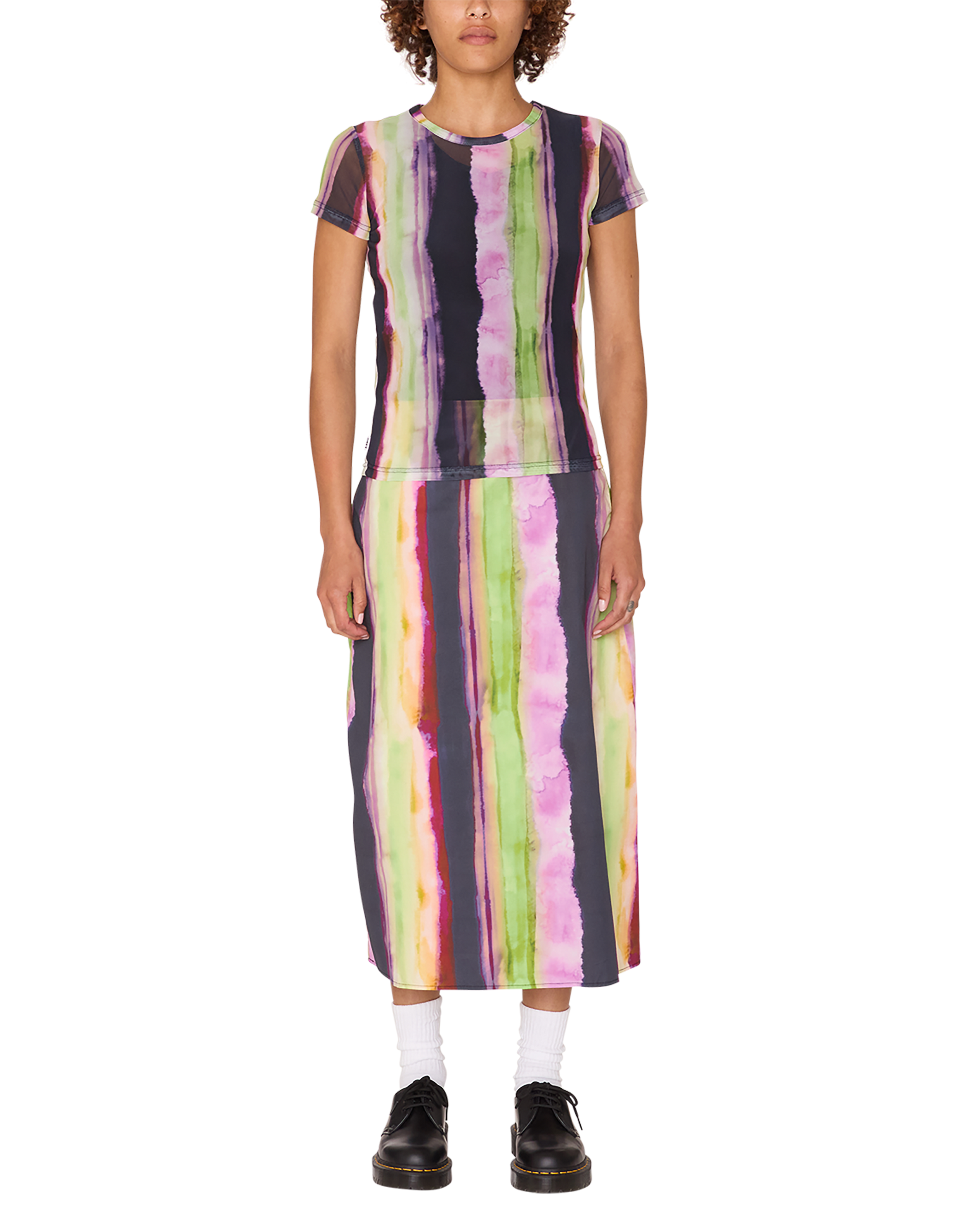 obey midori mesh shirt stripe multi (zoomed)