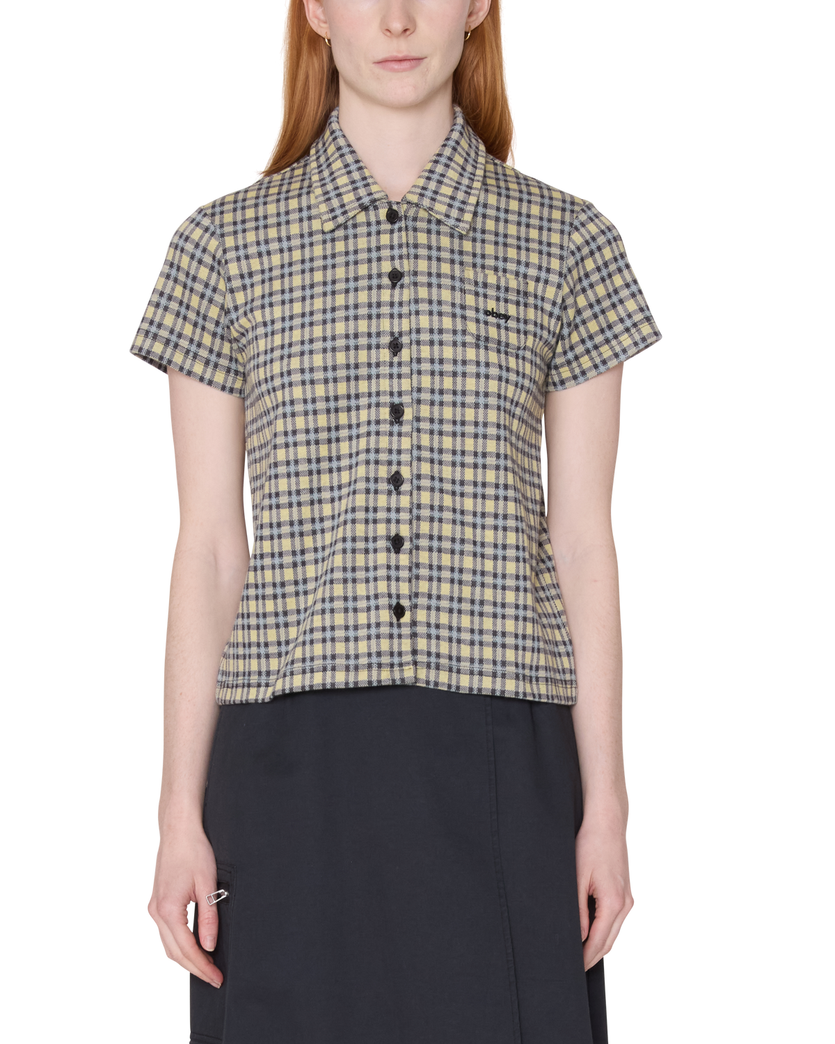obey-lila-micro-check-polo-yellow-multi