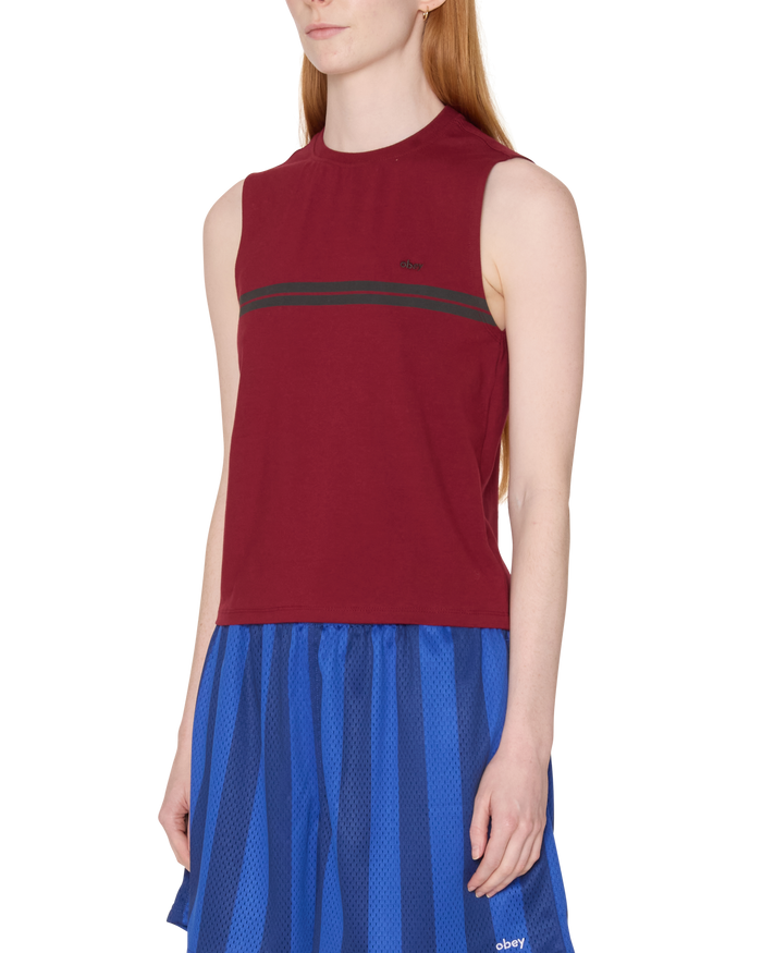 obey-freya-stripe-tank-red - alternate view
