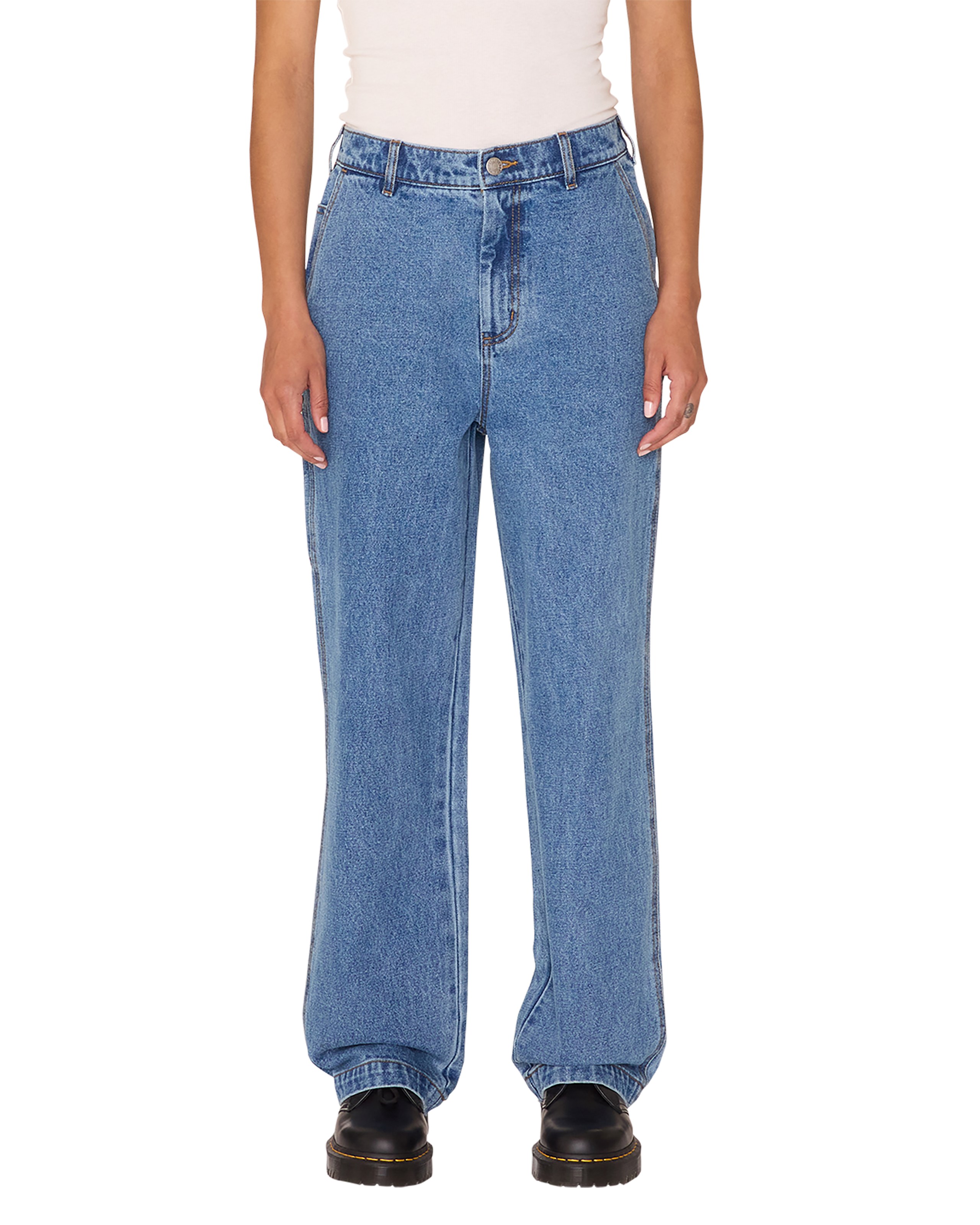 obey sybil carpenter denim light indigo (zoomed)