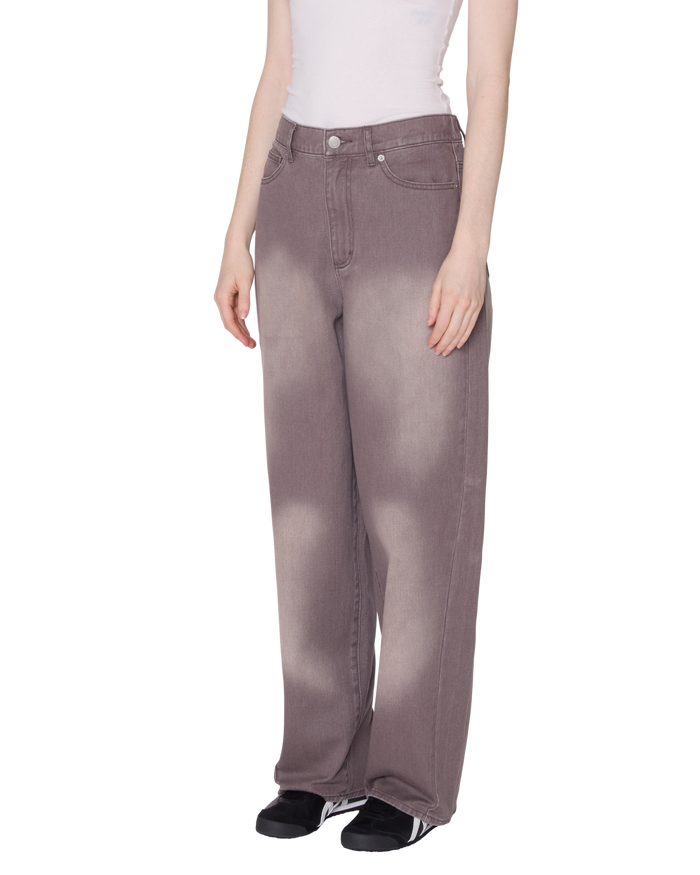 obey-leah-iii-baggy-denim-blur-wash-olive-blur-wash - alternate view