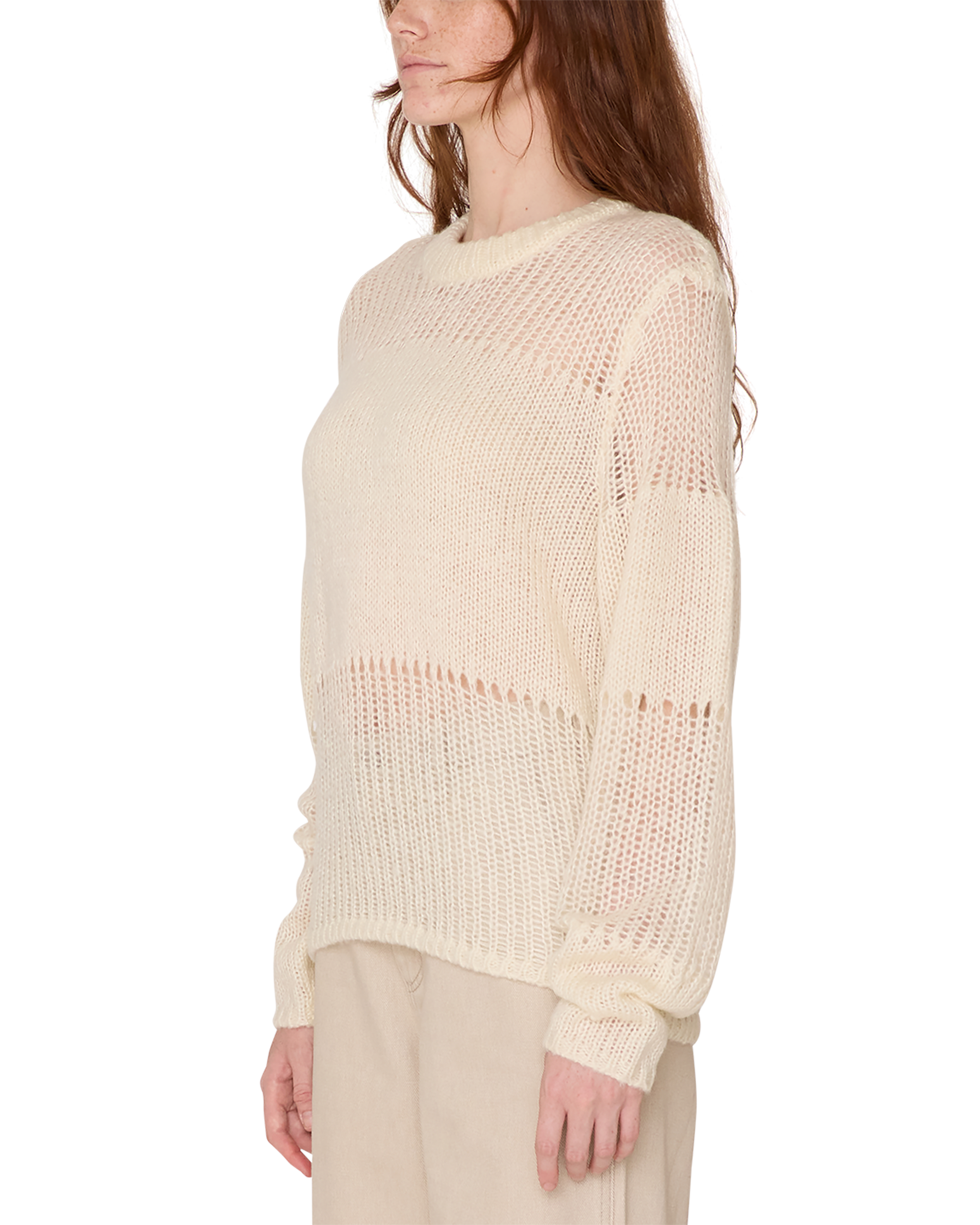 obey trivia sweater cream (zoomed)