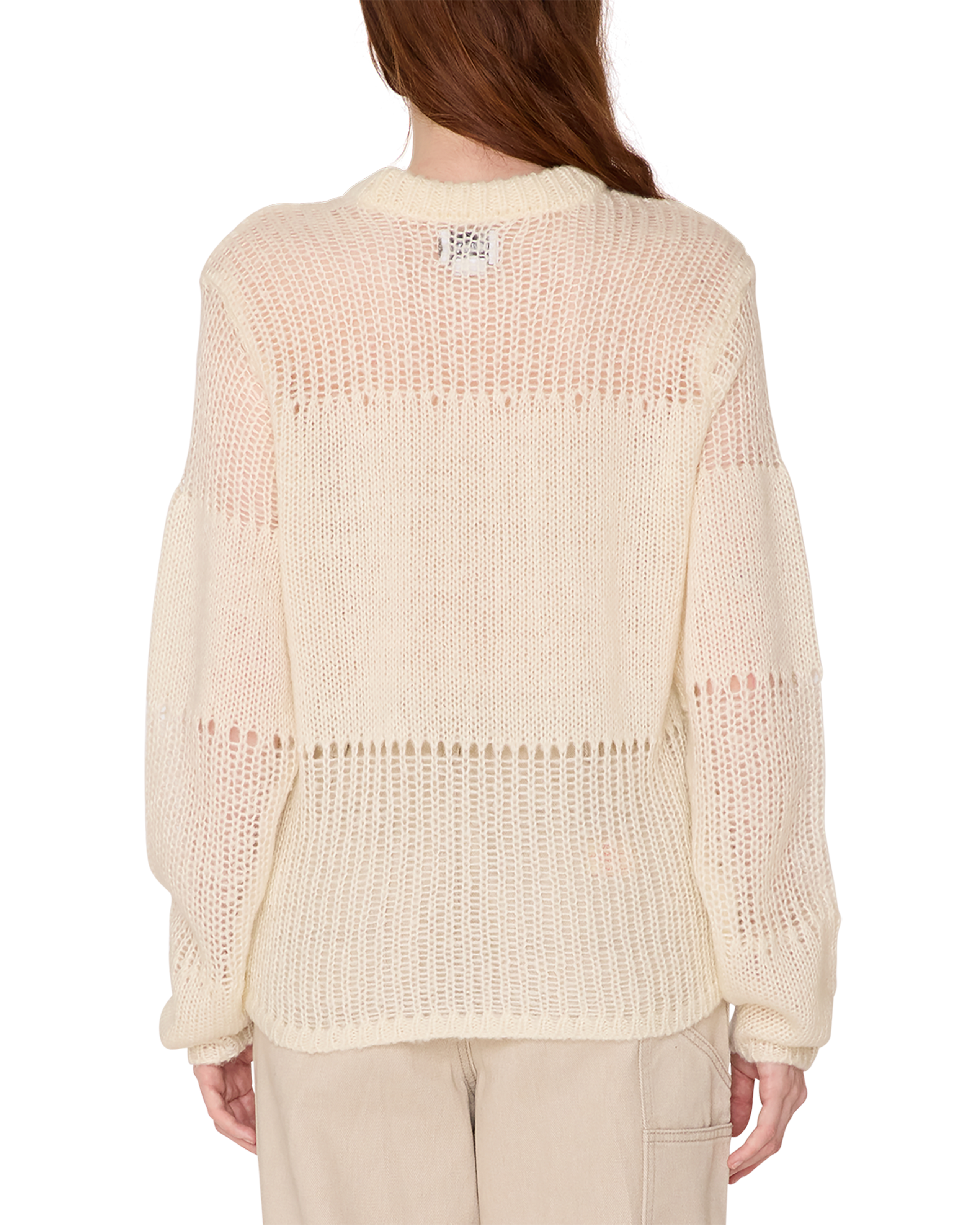 obey trivia sweater cream (zoomed)
