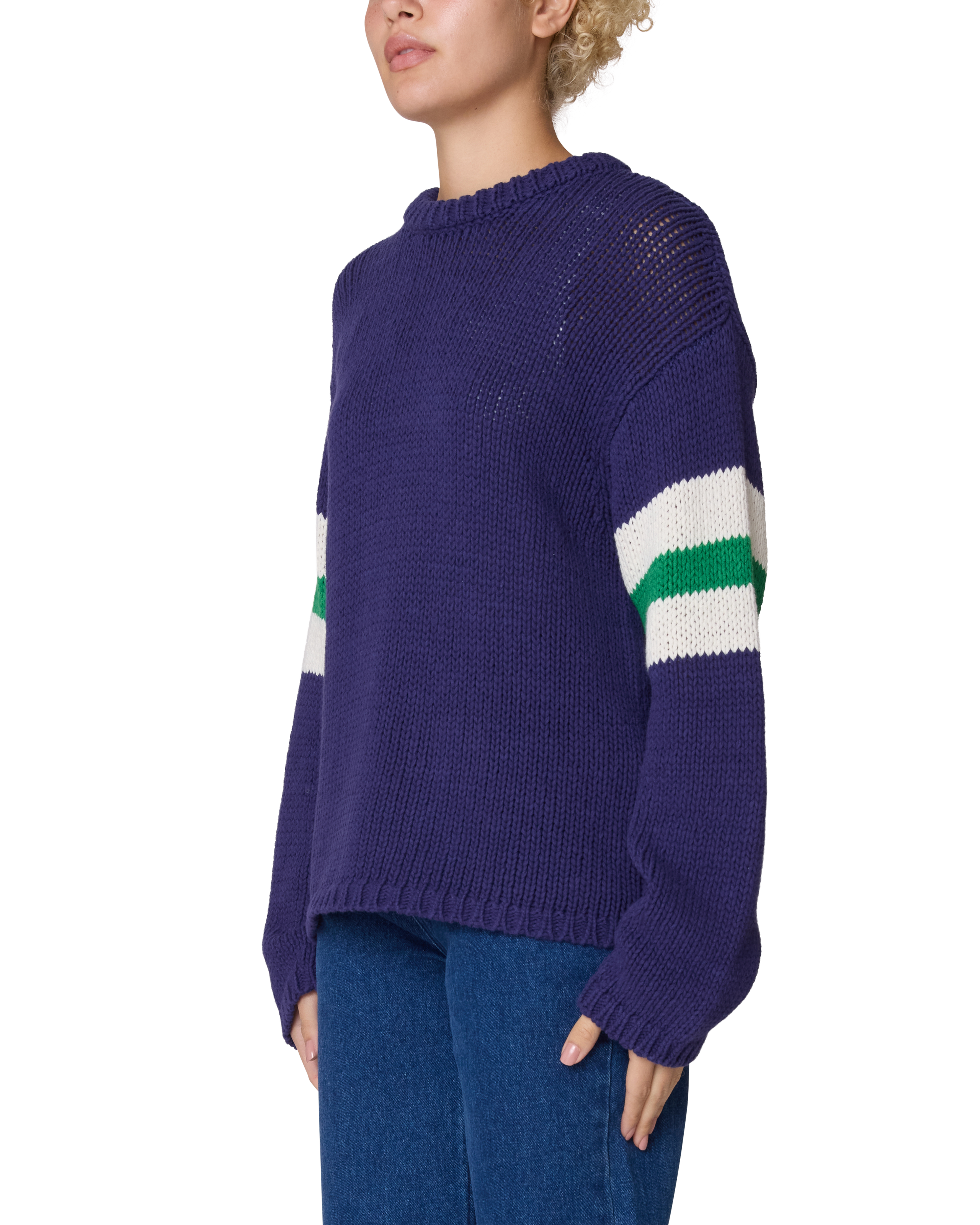 ZONE STRIPE SWEATER (zoomed)