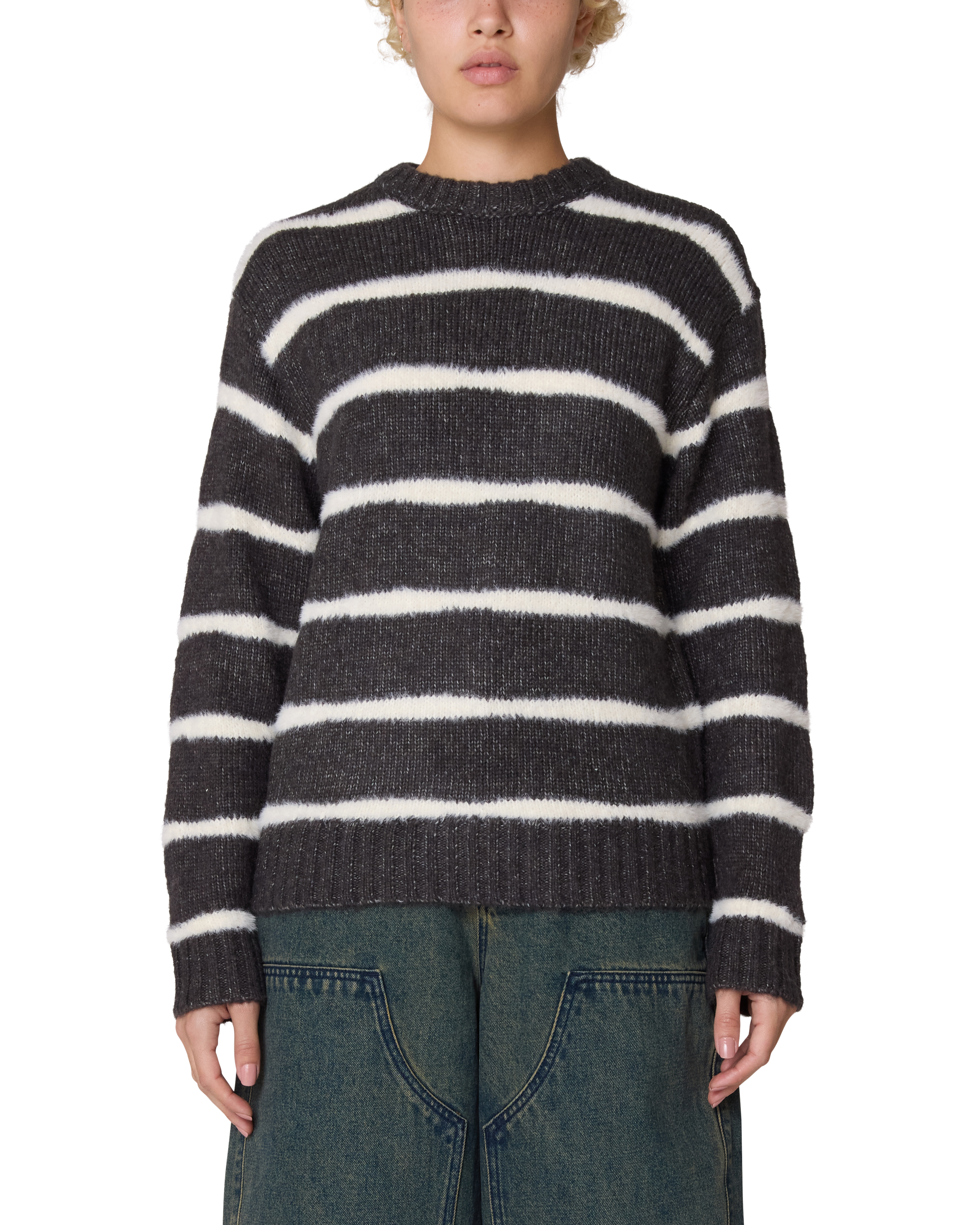 obey-casey-stripe-crew-sweater-charcoal-multi (zoomed)