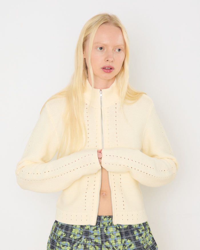 MEREDITH MOCK ZIP SWEATER - alternate view