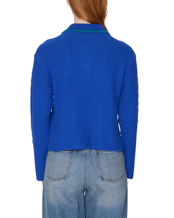 obey-amelie-button-down-sweater-blue - alternate view