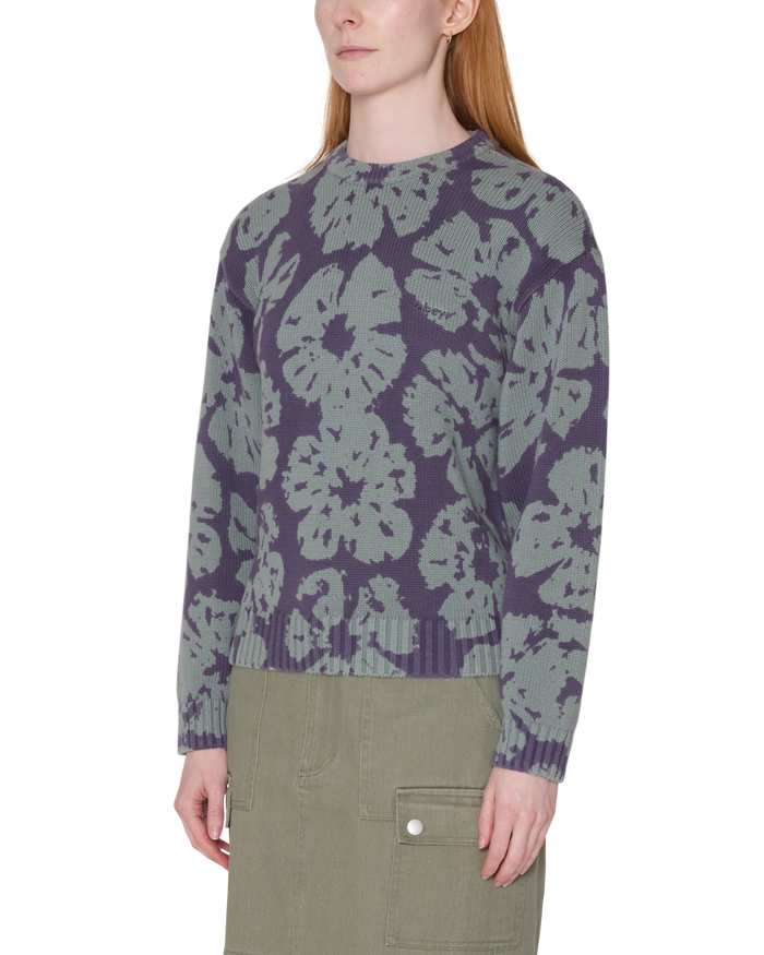 obey-blossom-printed-crew-sweater-purple-multi - alternate view