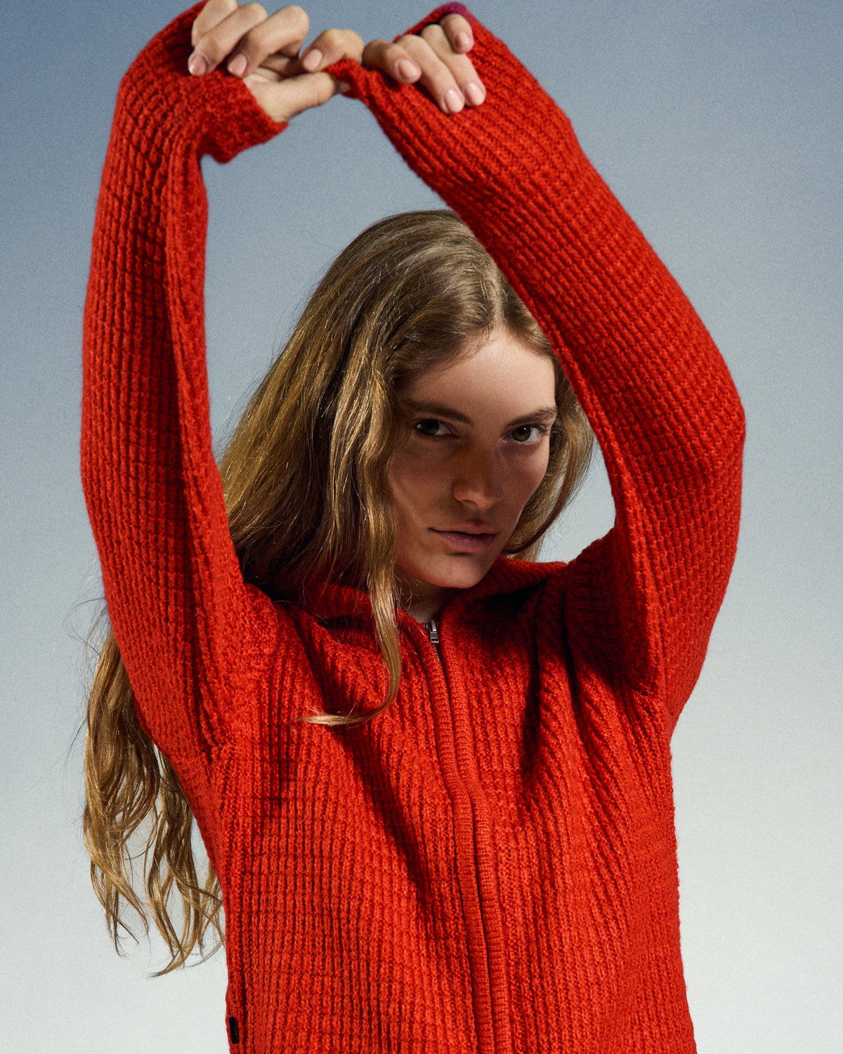 obey-glenda-hood-zip-sweater-tomato