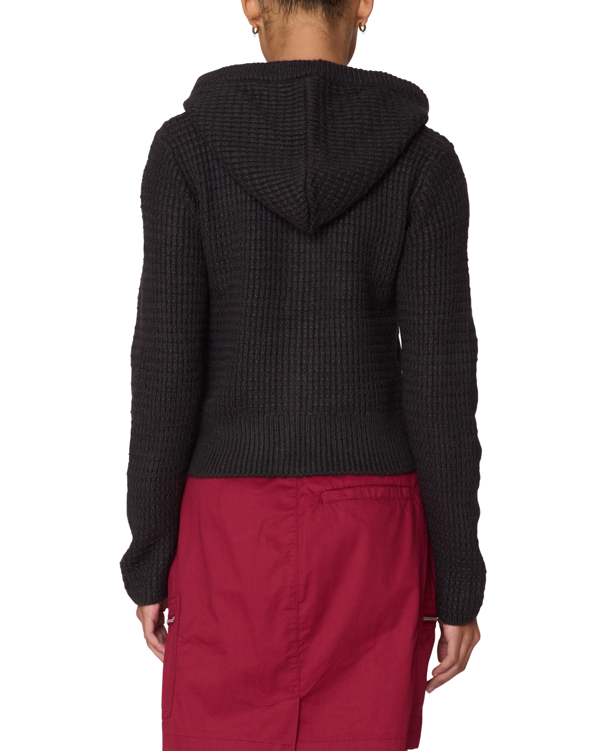 GLENDA HOOD ZIP SWEATER
