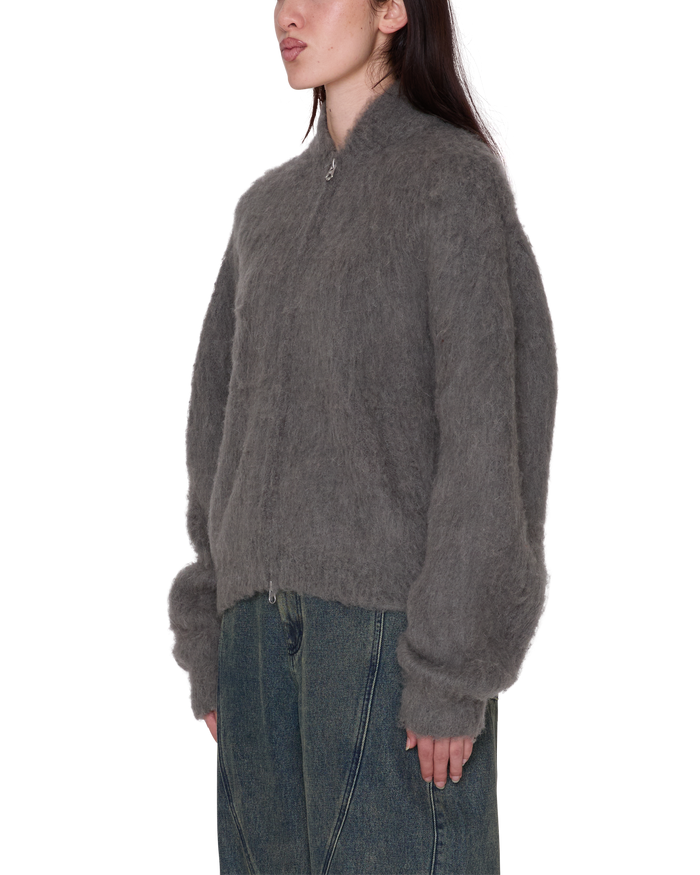 obey-caia-sweater-bomber-charcoal - alternate view