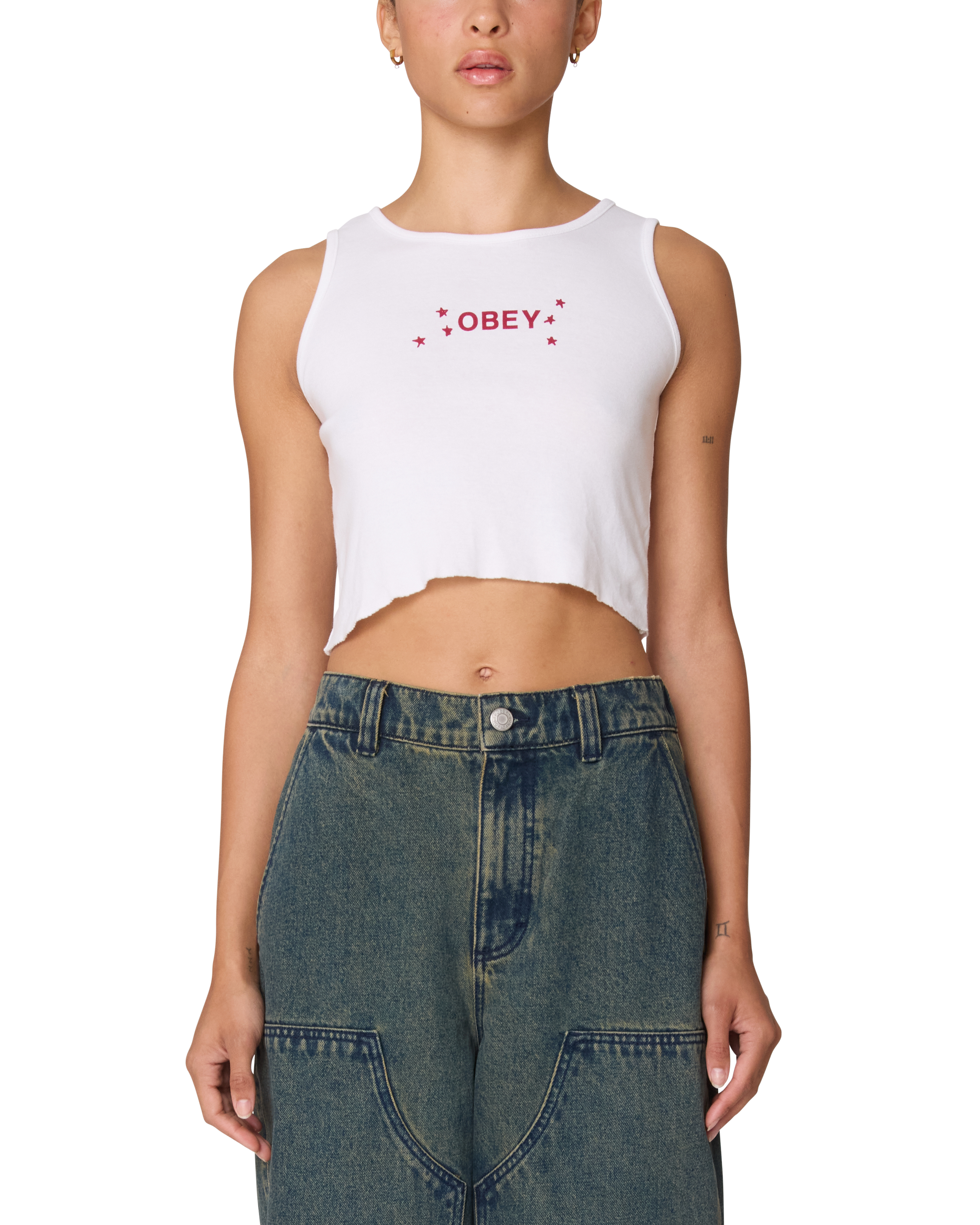 DIZZY STARS MORGAN RAW EDGE RIB TANK (zoomed)