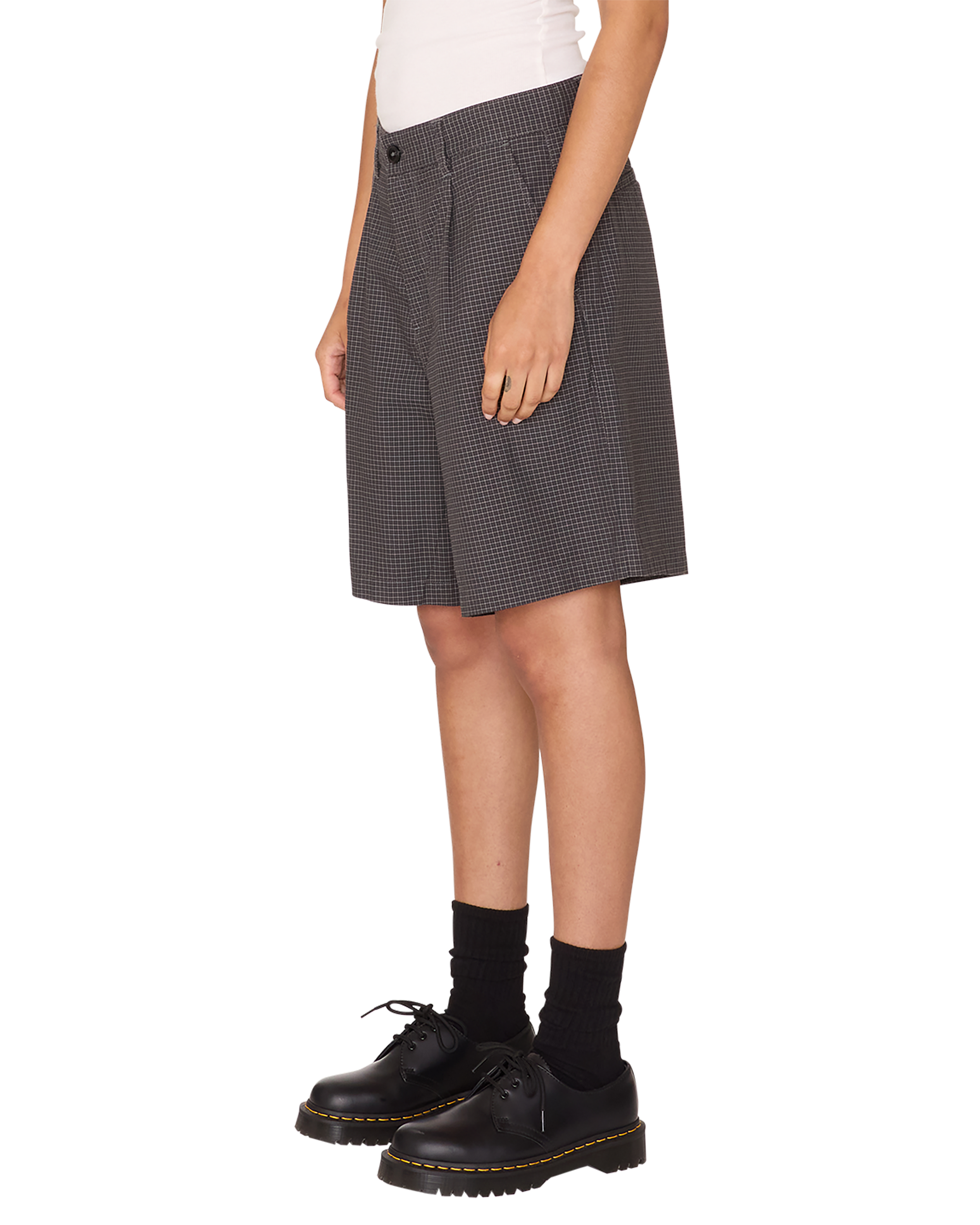 obey thursday plaid short charcoal multi (zoomed)