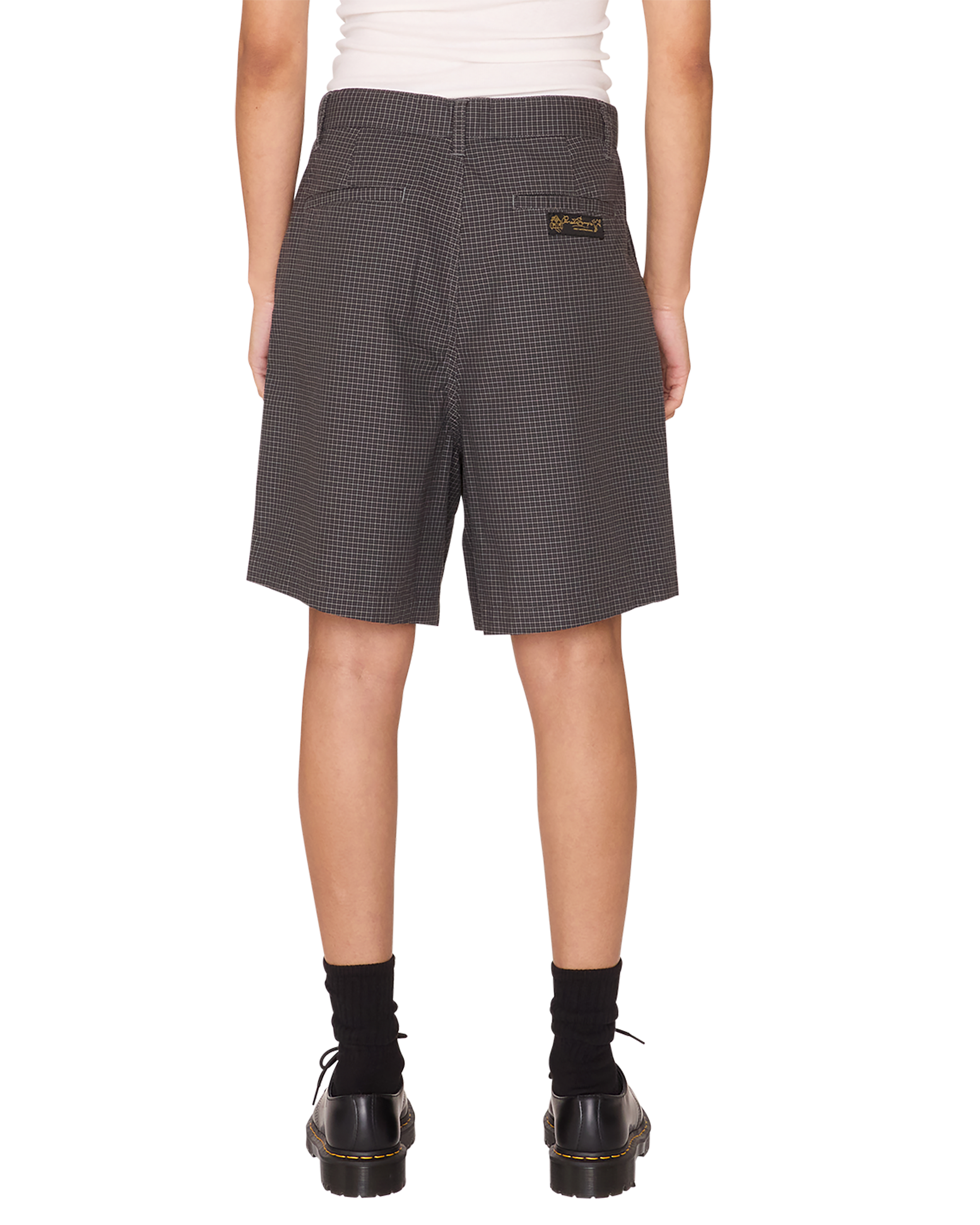 obey thursday plaid short charcoal multi (zoomed)