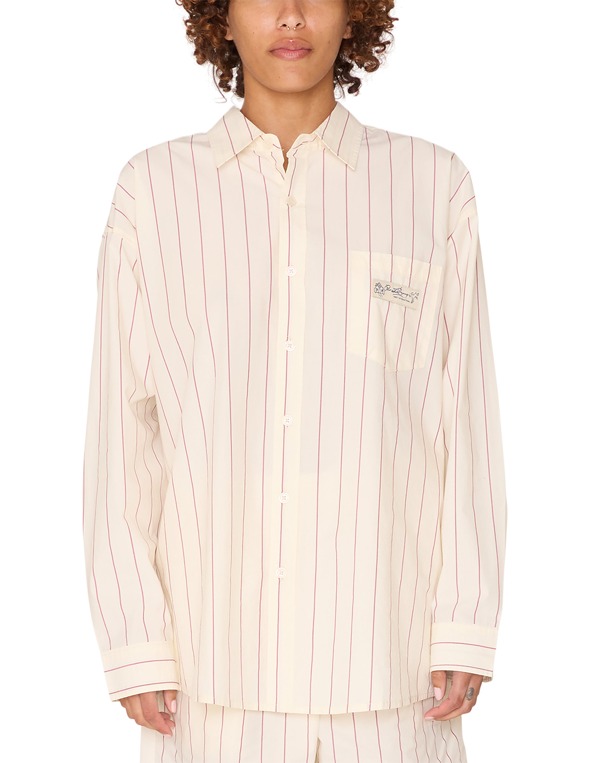 obey primavera stripe shirt tofu multi (zoomed)