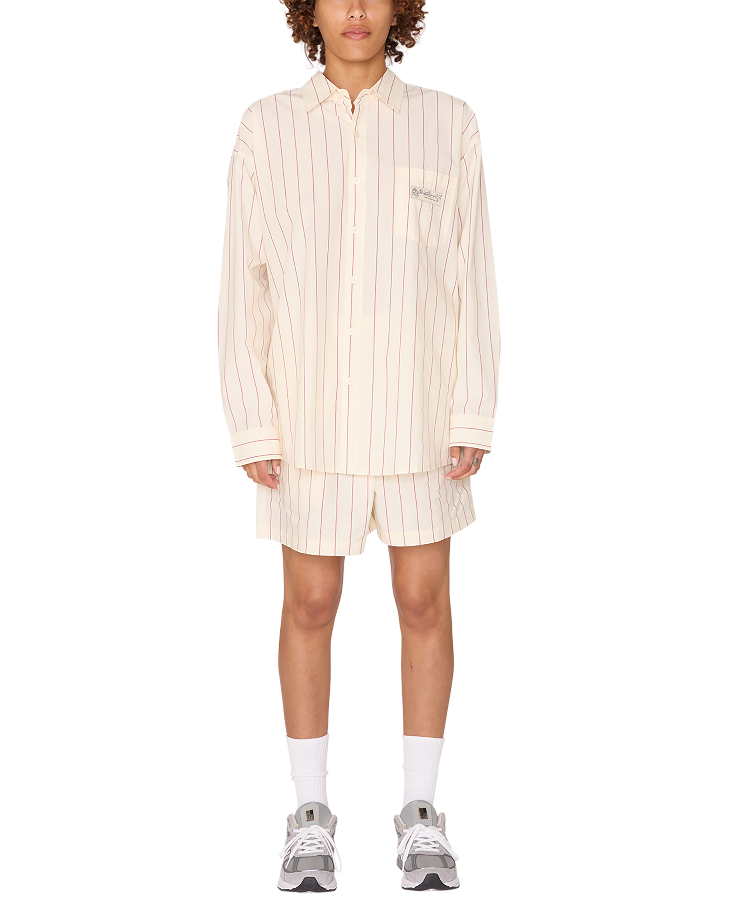 obey primavera stripe shirt tofu multi (zoomed)