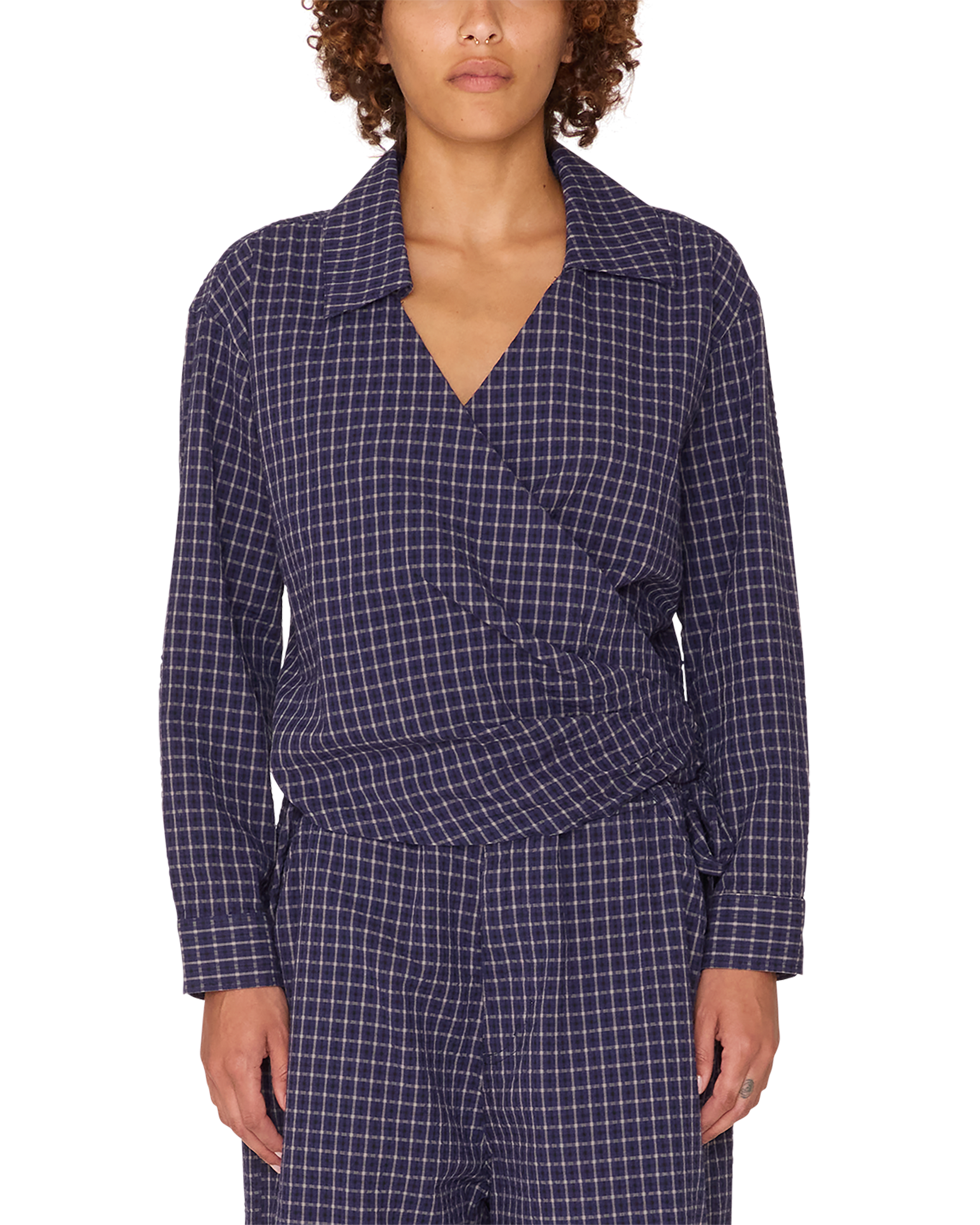 obey circa wrap shirt blue multi (zoomed)