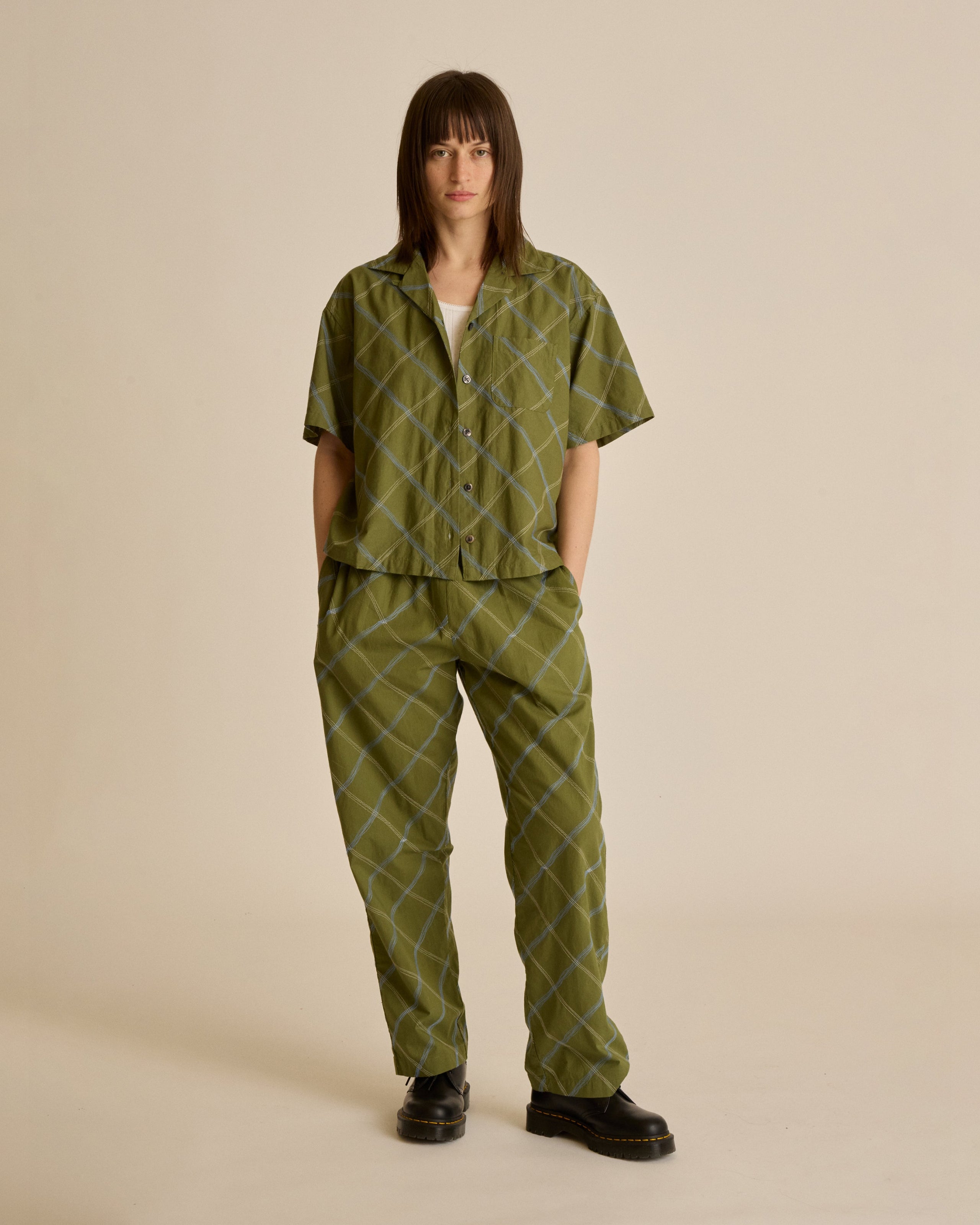 LILITH DIAMOND STITCH SS SHIRT (zoomed)