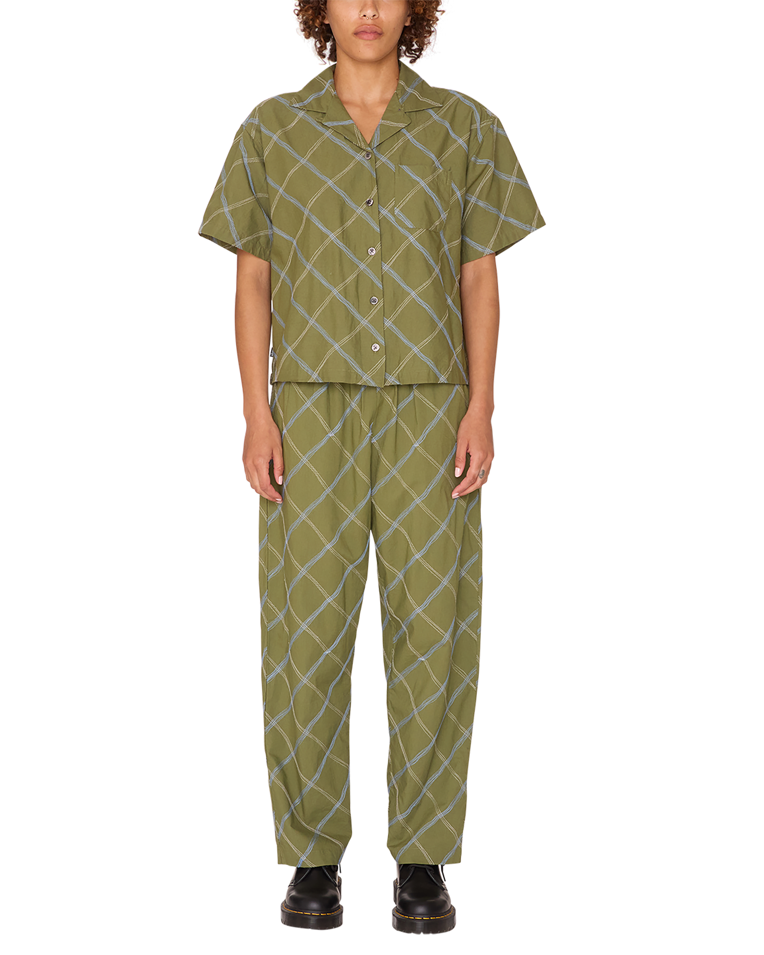 LILITH DIAMOND STITCH SS SHIRT (zoomed)