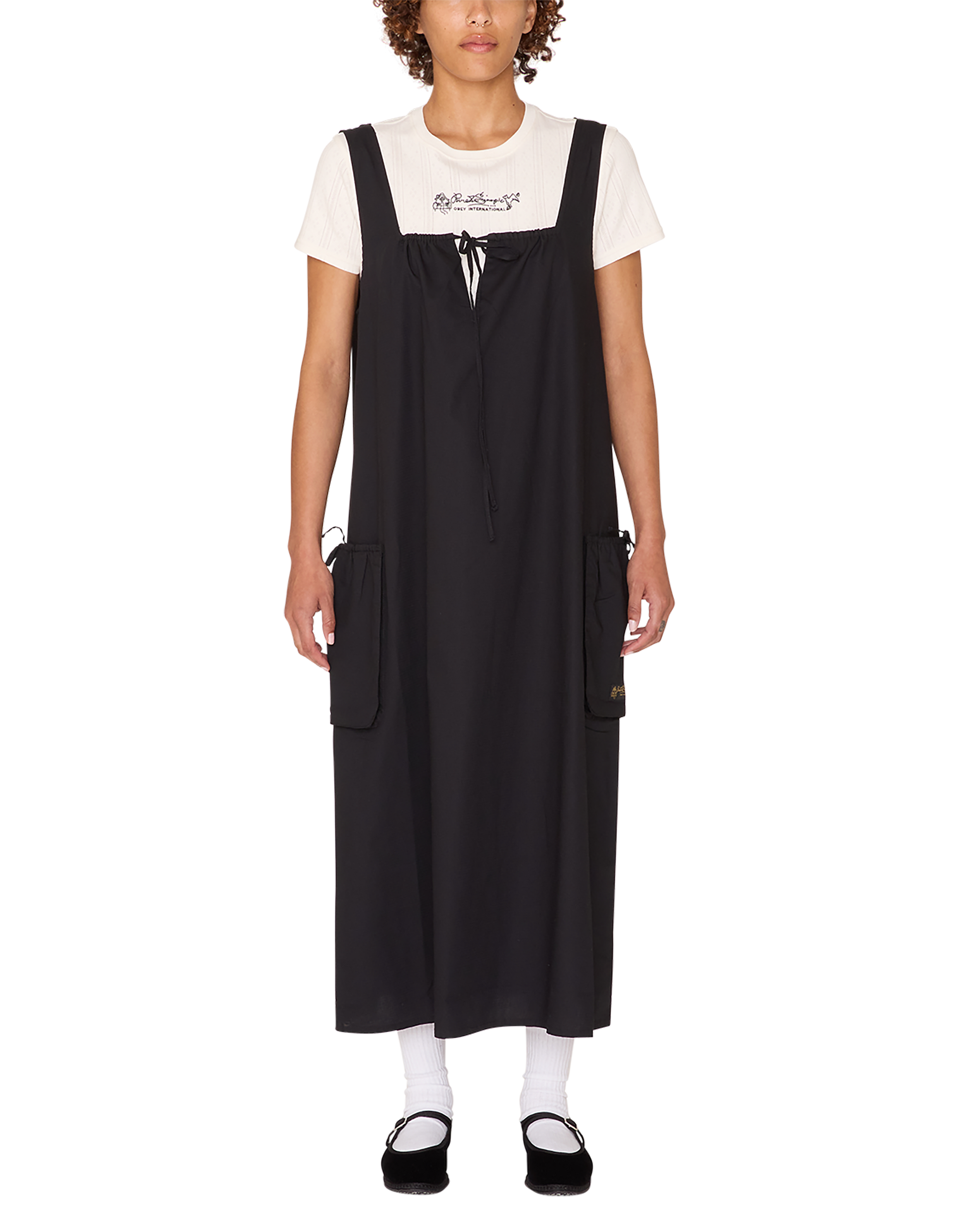 obey ceremony cinch dress digital black (zoomed)