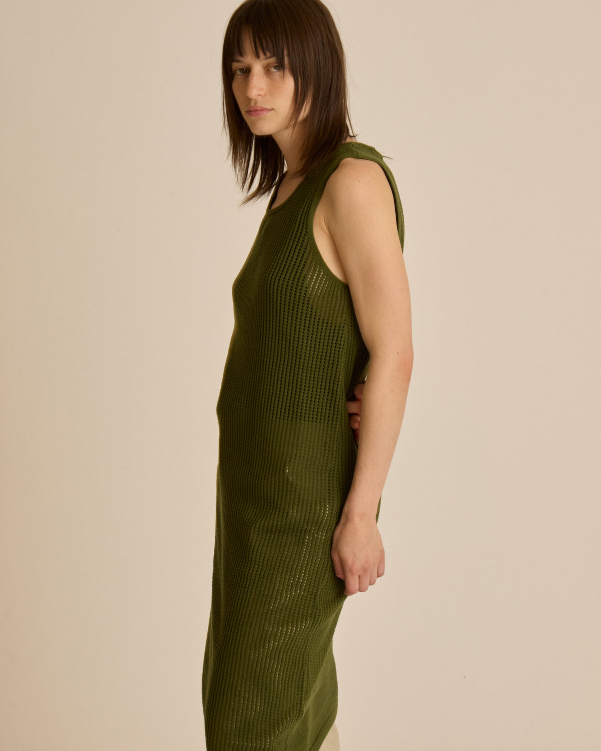 MINERVA OPEN STRIPE DRESS