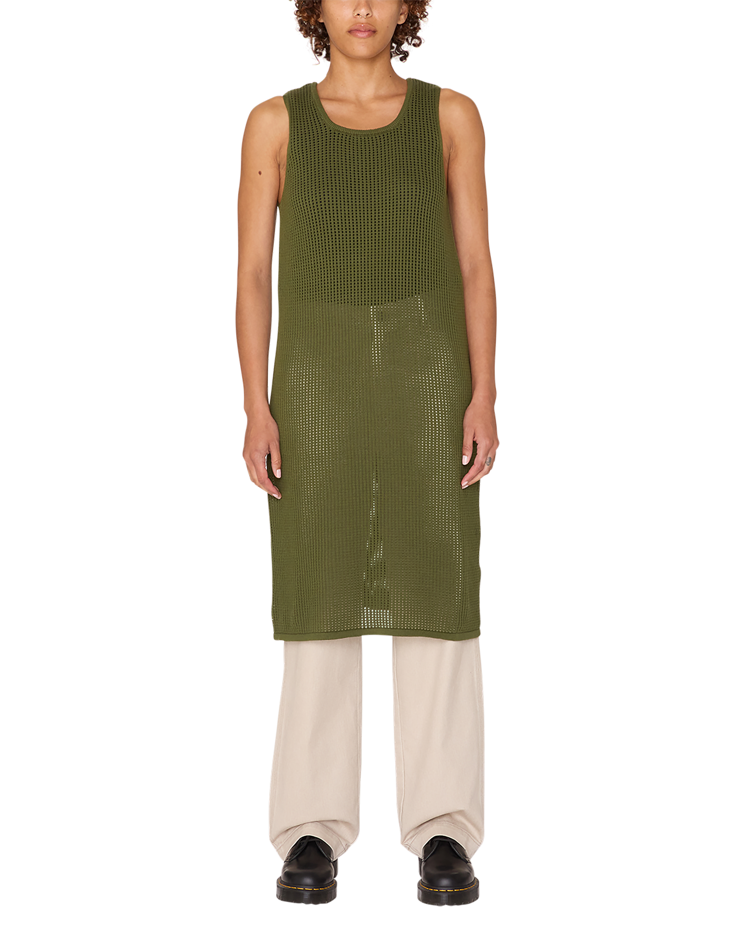 MINERVA OPEN STRIPE DRESS (zoomed)