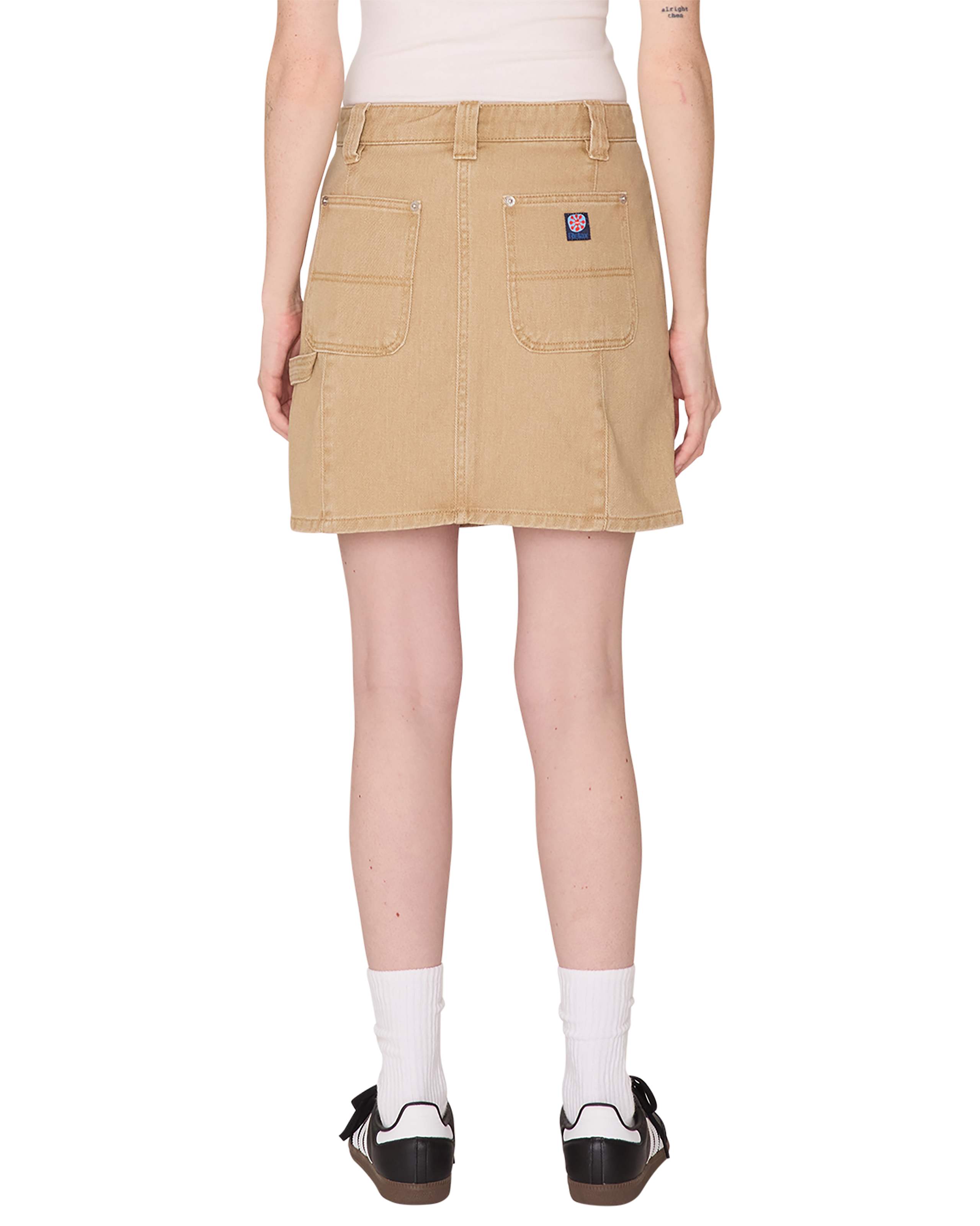 obey fixx mini skirt incense faded wash (zoomed)