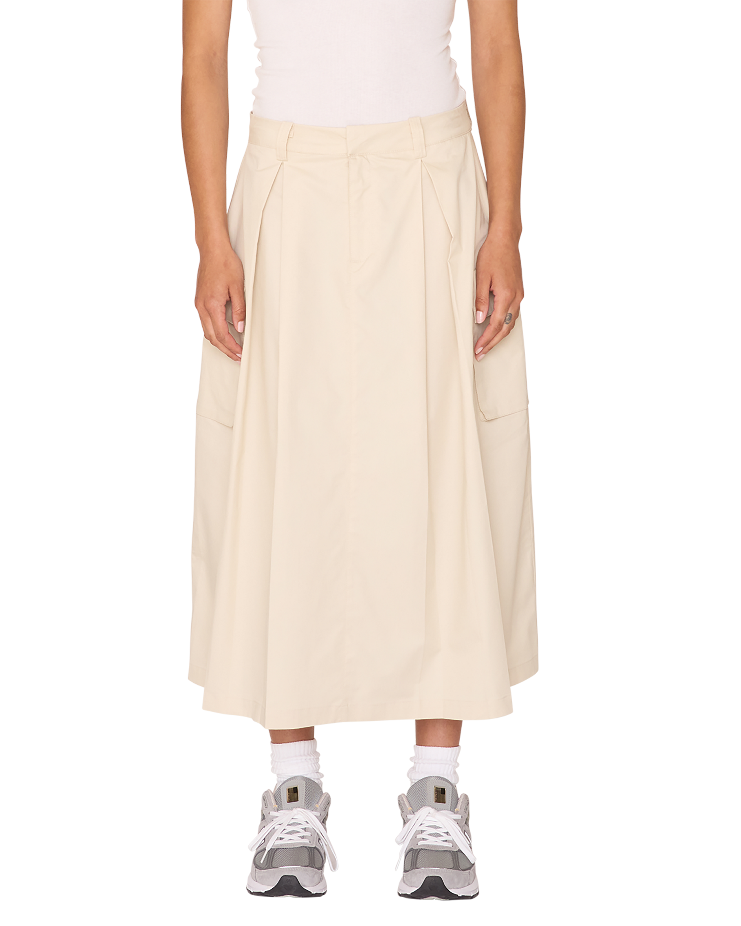 obey surface cargo skirt silver birch (zoomed)