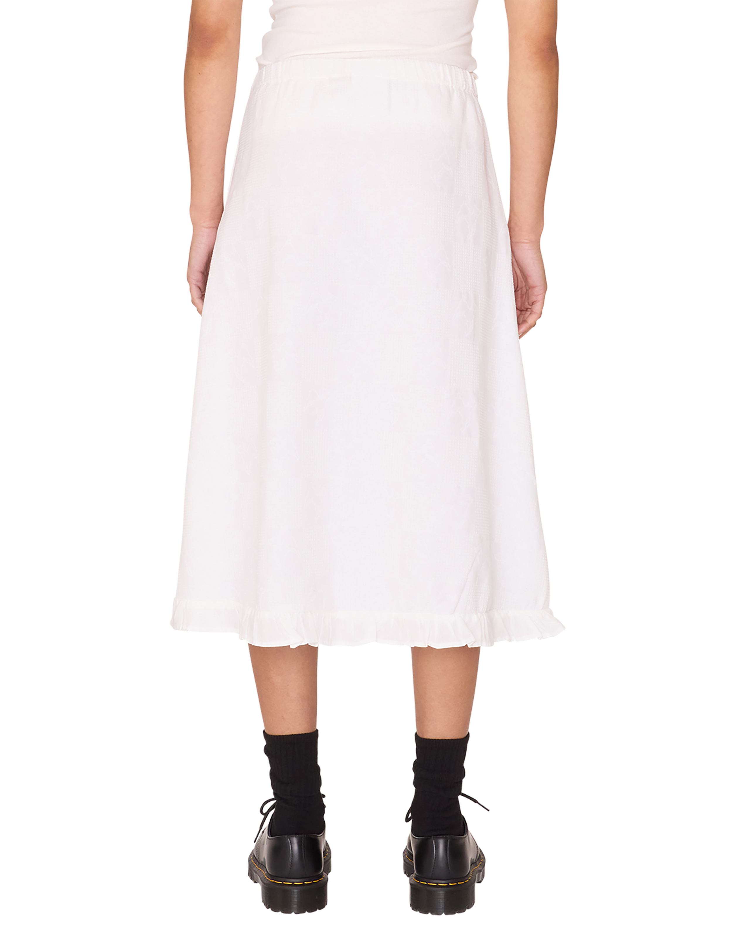 obey manor jacquard skirt white (zoomed)