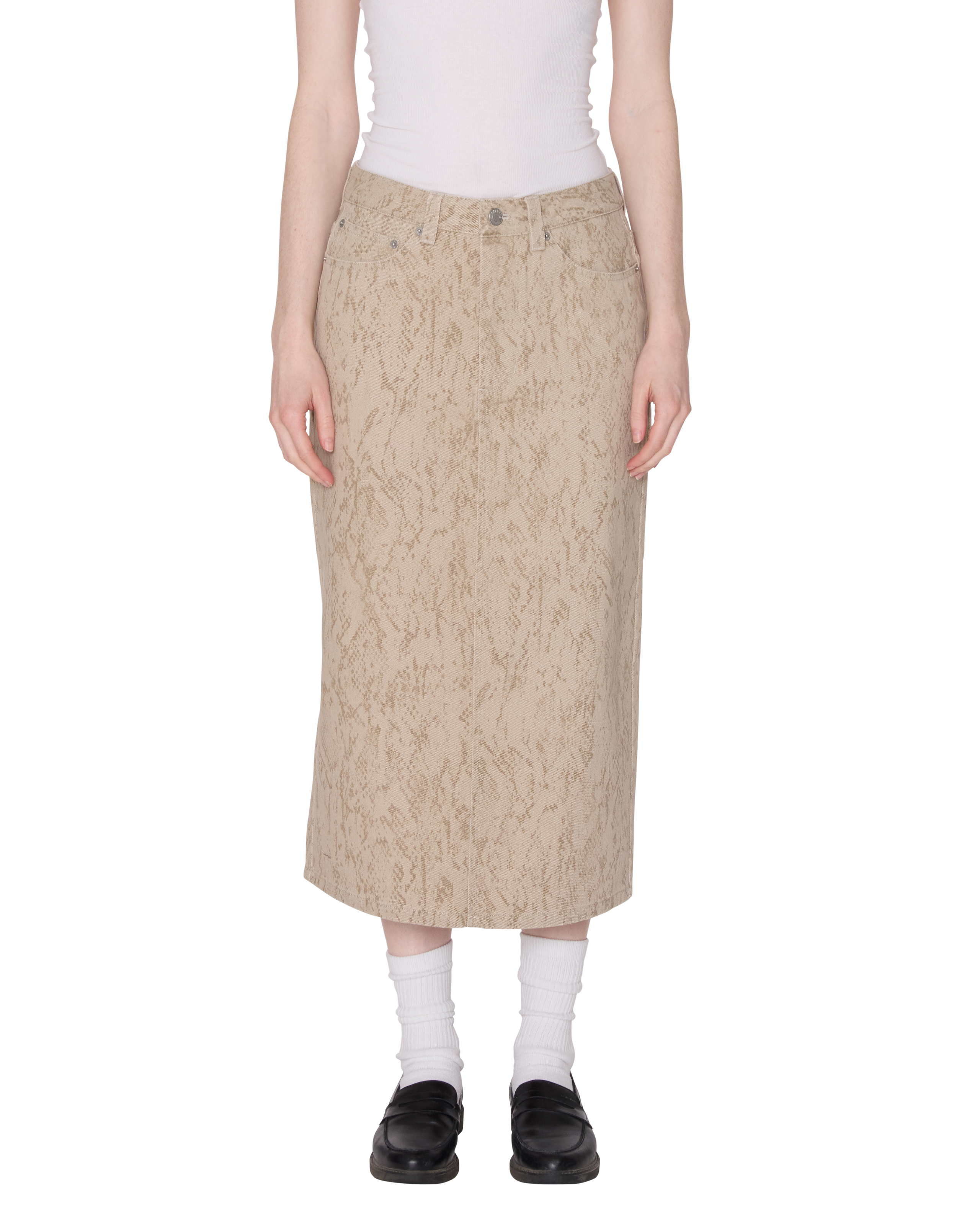 obey-outlier-long-denim-skirt-khaki-multi (zoomed)