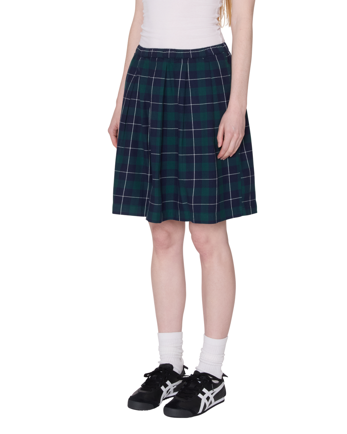 obey-shelly-plaid-pleated-skirt-green-multi