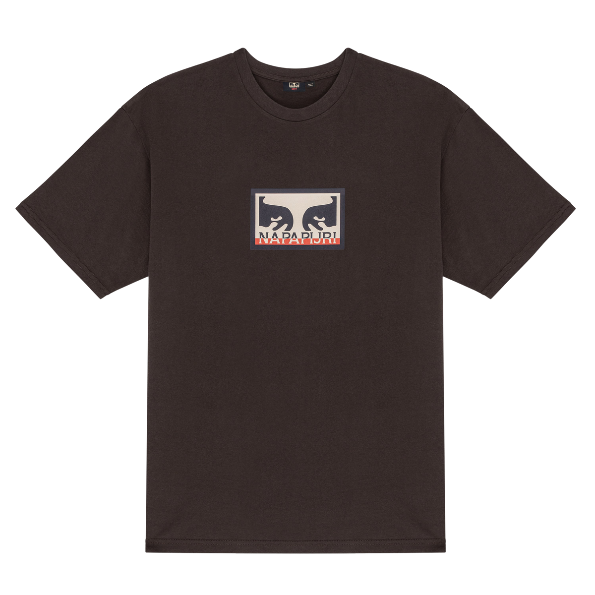 obey-x-napapiji-t-shirt-heavyweight-t-shirt-dark-brown (zoomed)