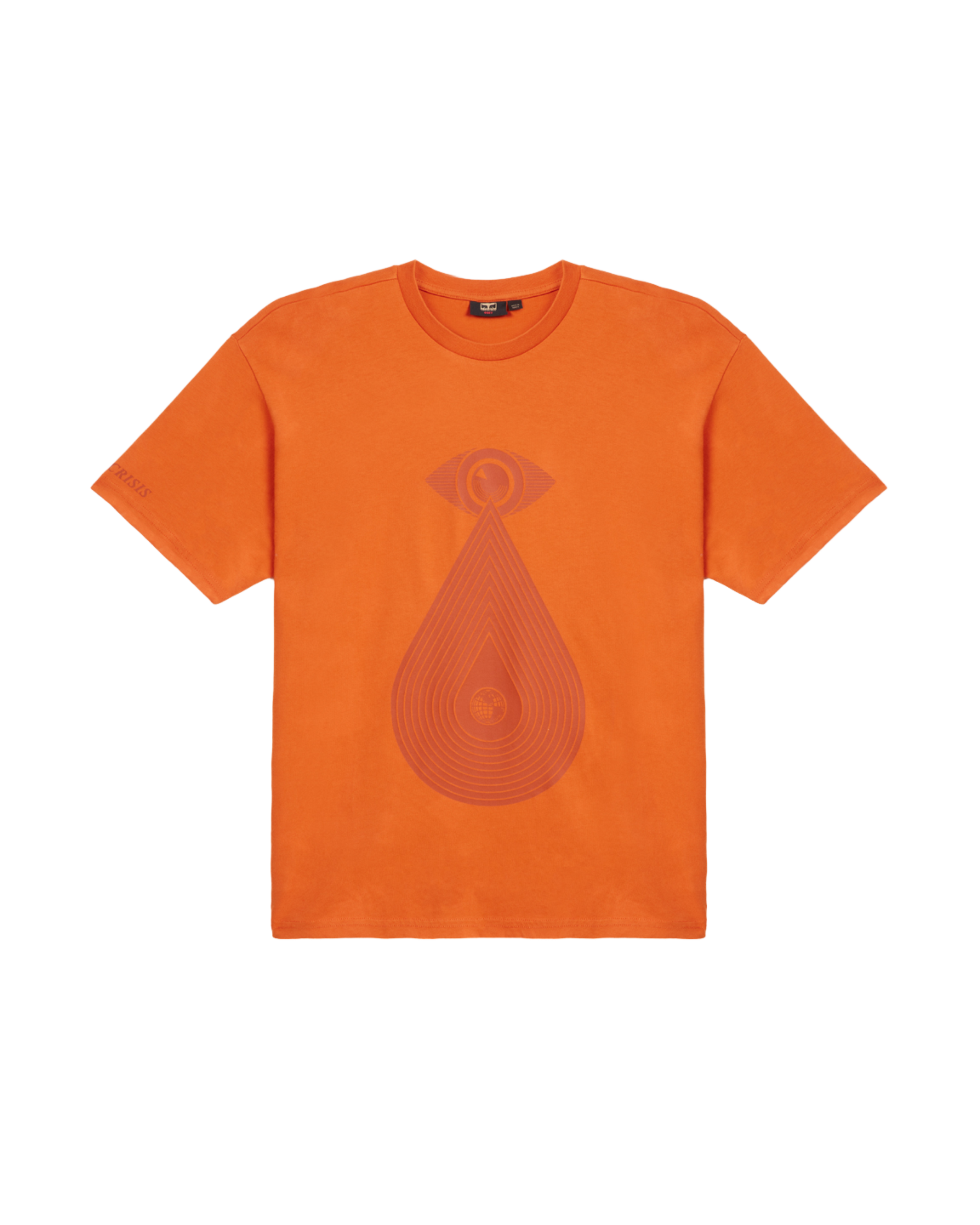 OBEY X NAPA T-SHIRT HEAVYWEIGHT T-SHIRT Orange Corroded (zoomed)