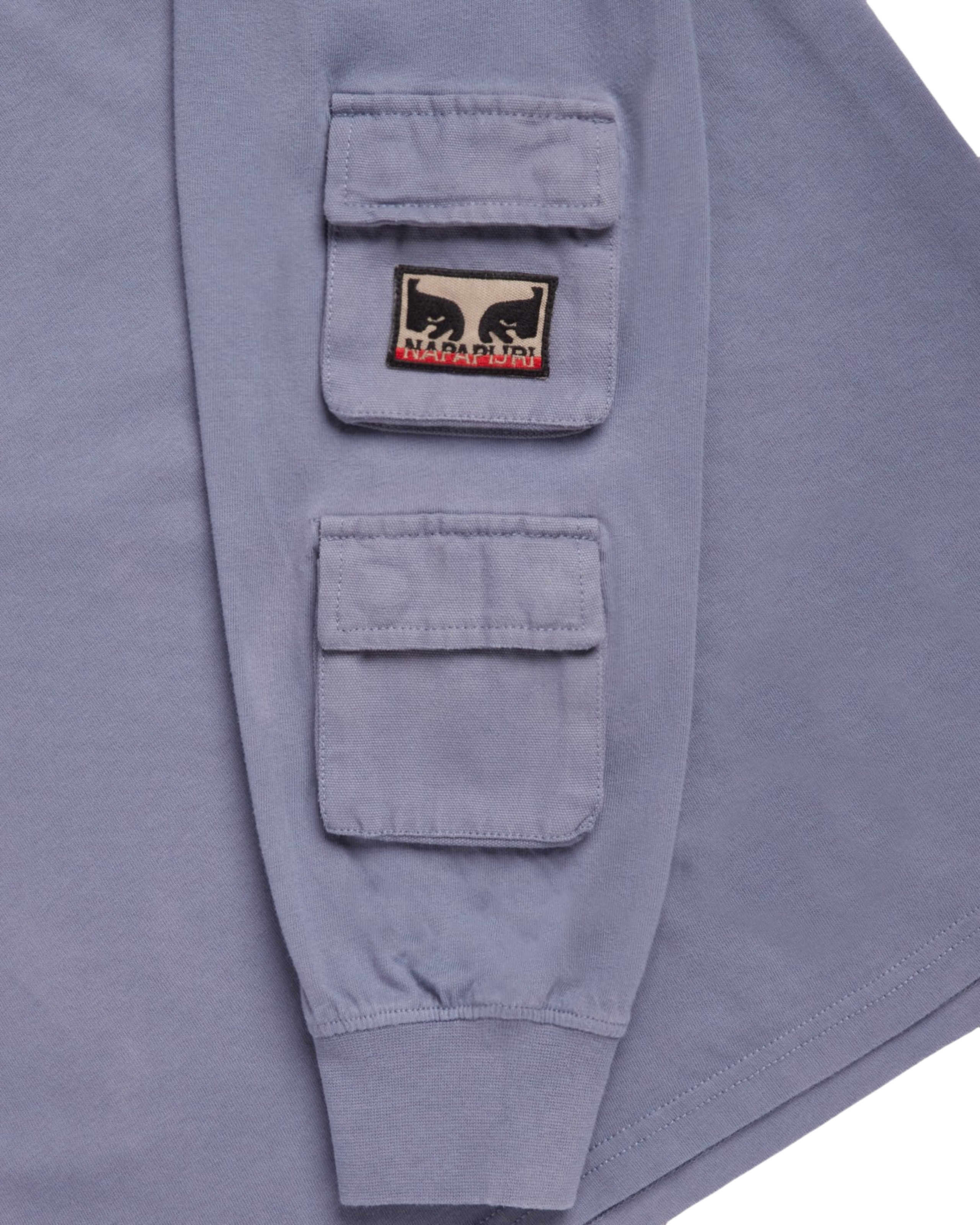 OBEY X NAPA LS T-SHIRT HEAVYWEIGHT LS T-SHIRT Blue Flint (zoomed)