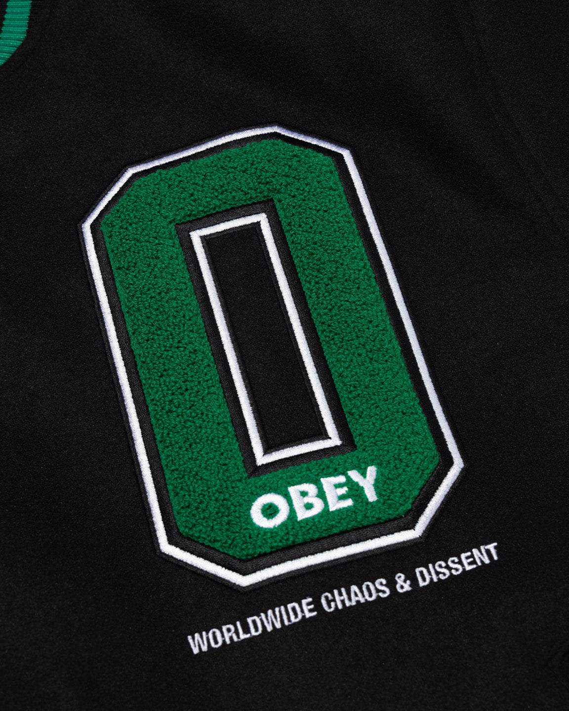 WORLDWIDE AMSTERDAM VARSITY JACKET BLACK / GREEN
