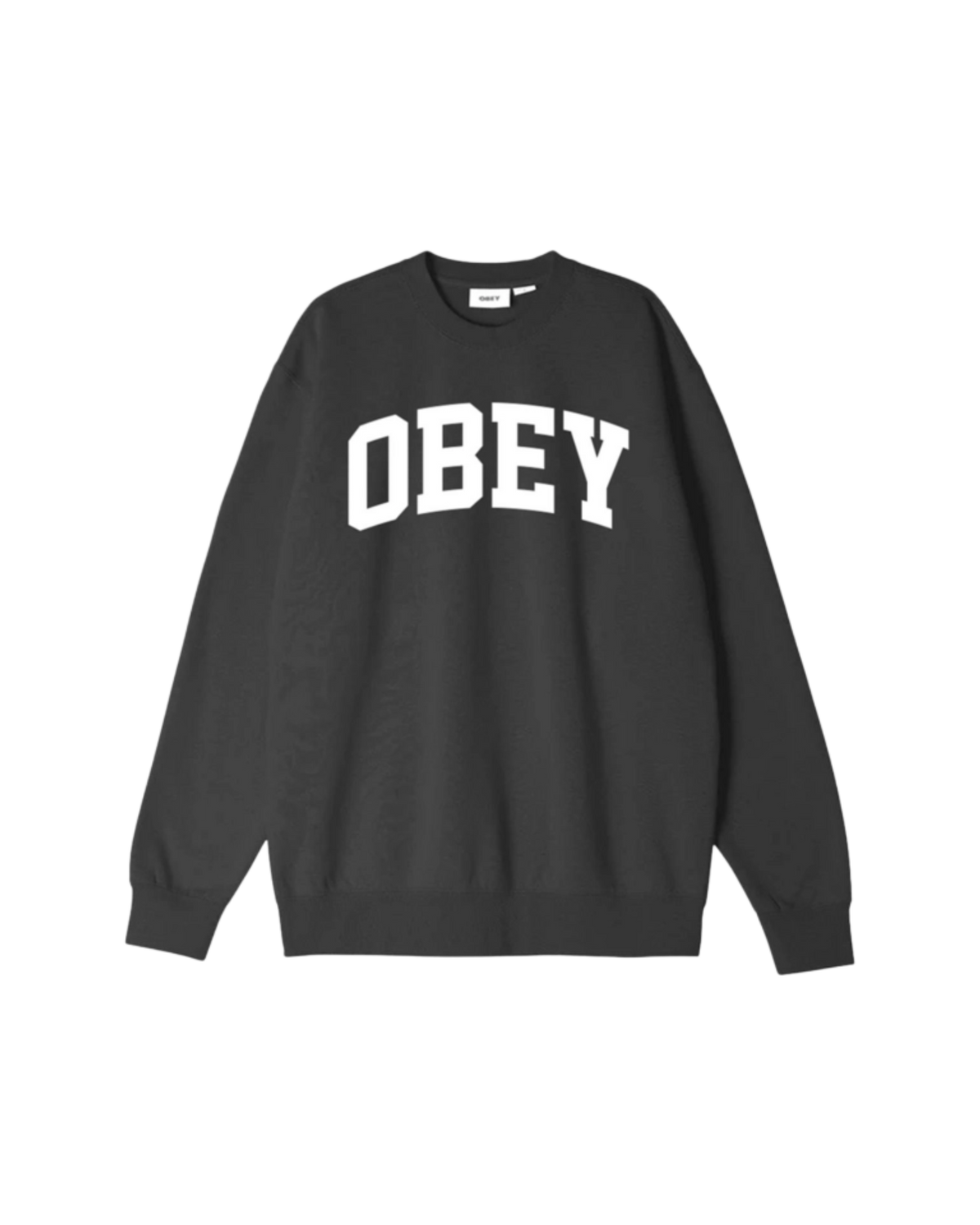 OBEY COLLEGIATE CREWNECK Black