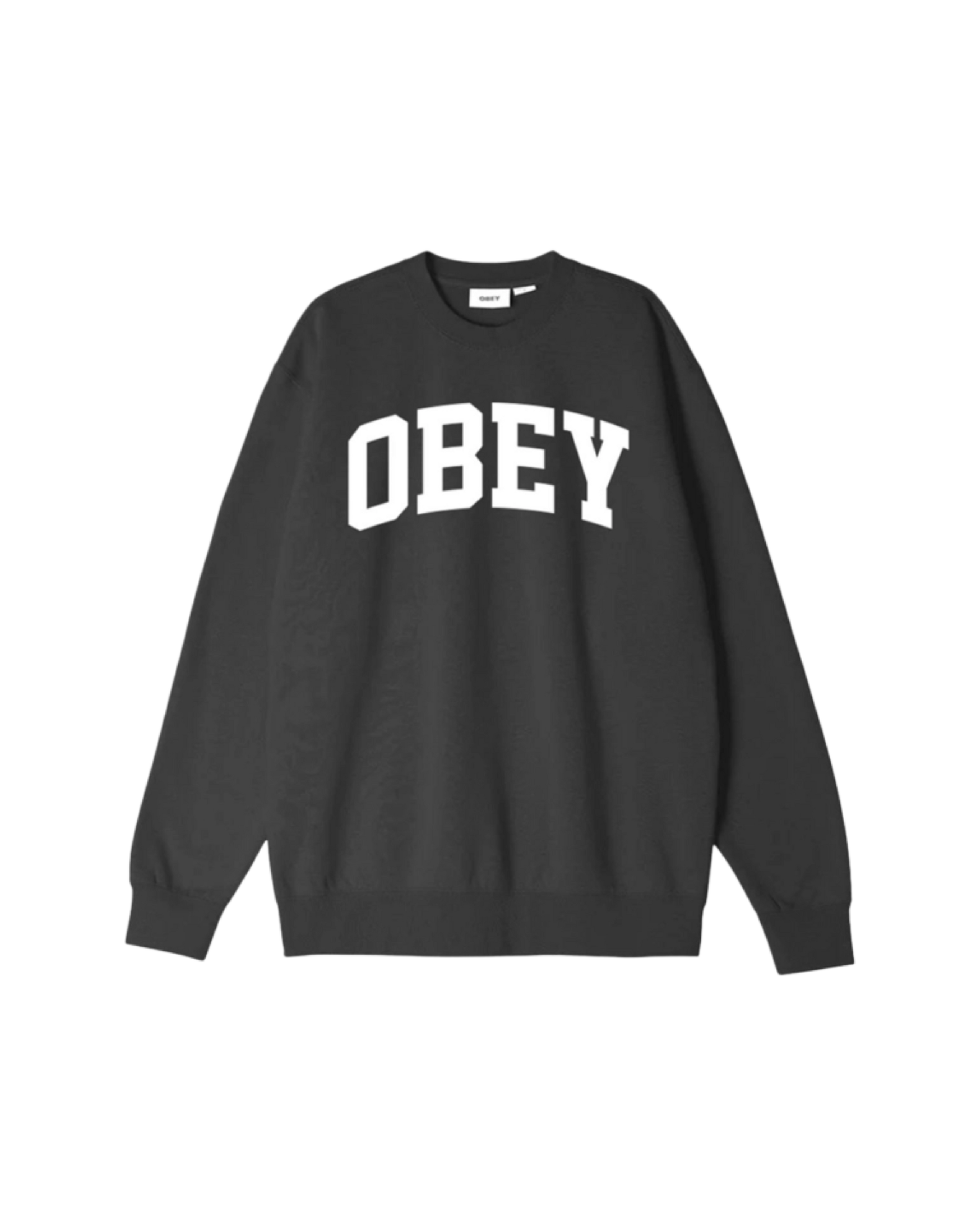 OBEY COLLEGIATE CREWNECK Black