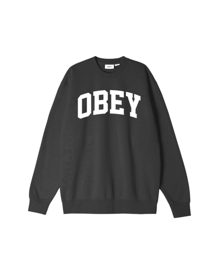 OBEY COLLEGIATE CREWNECK Black