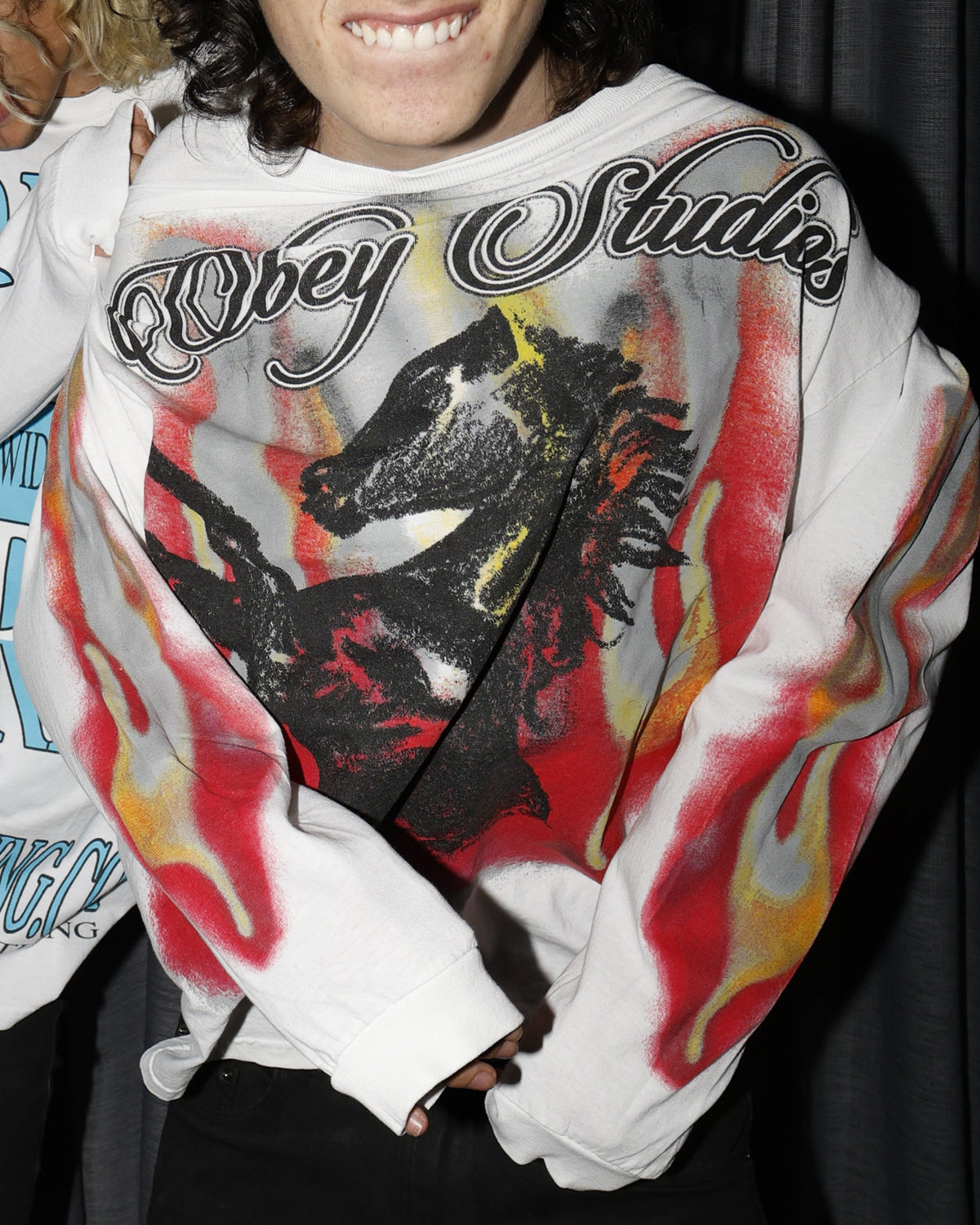 OBEY STUDIOS HORSE LS VINTAGE T-SHIRT