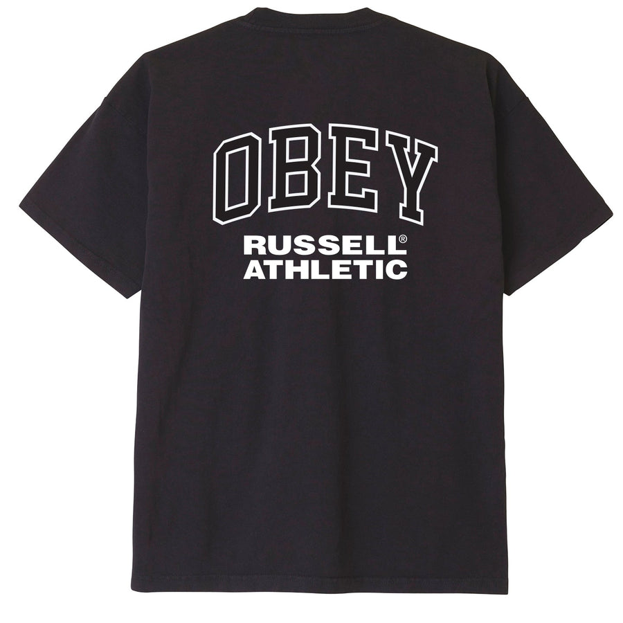 RUSSELL X OBEY HEAVYWEIGHT T-SHIRT BLACK