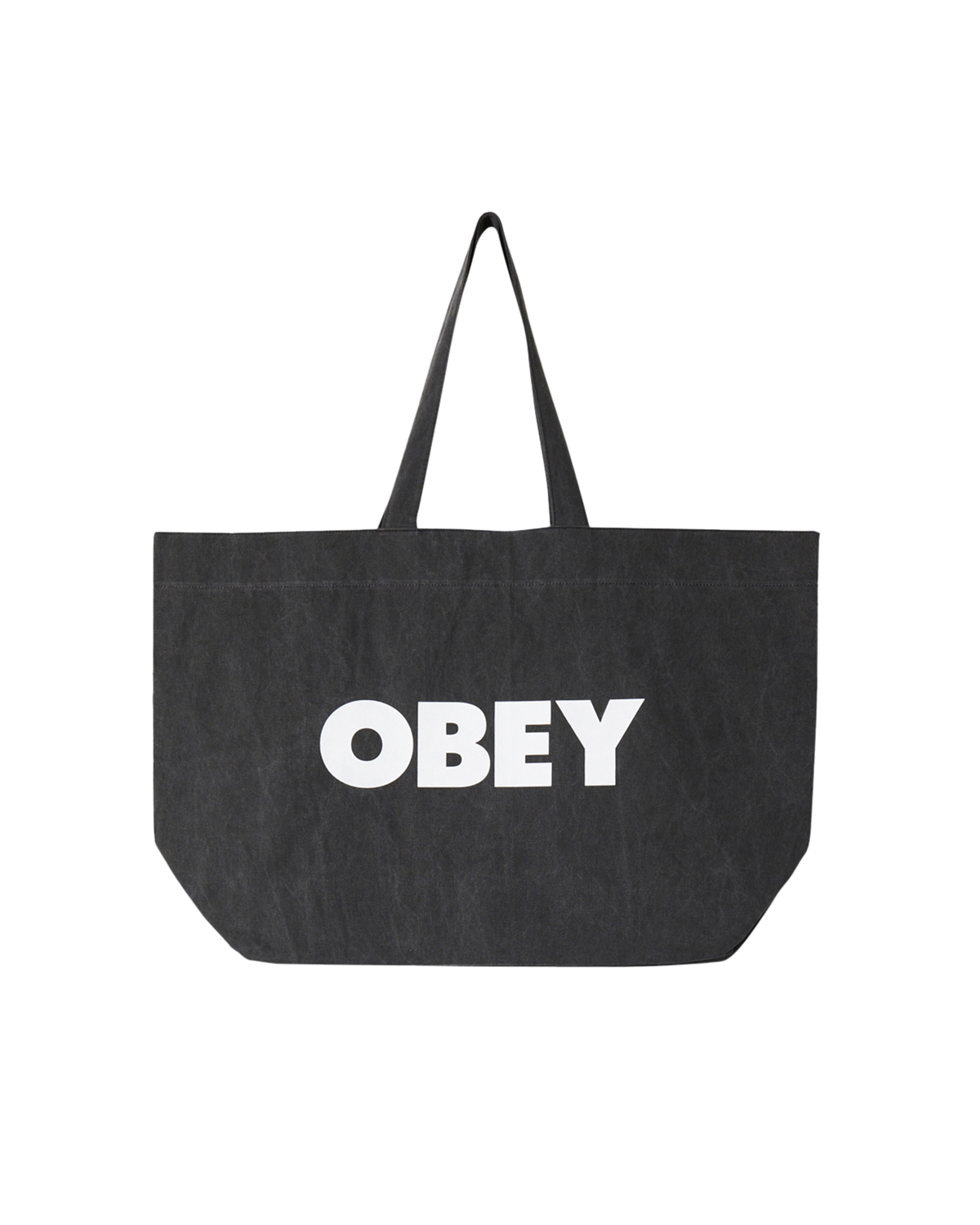 obey pigment dyed tote bag pigment black