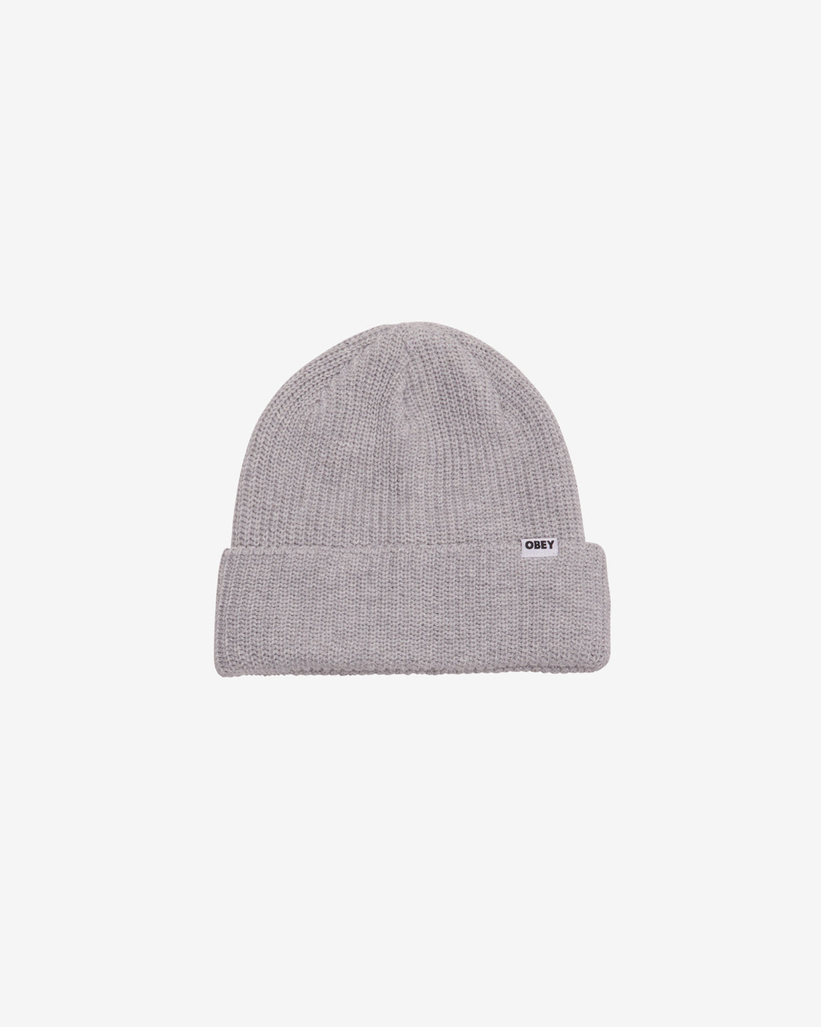 obey bold organic beanie ash grey