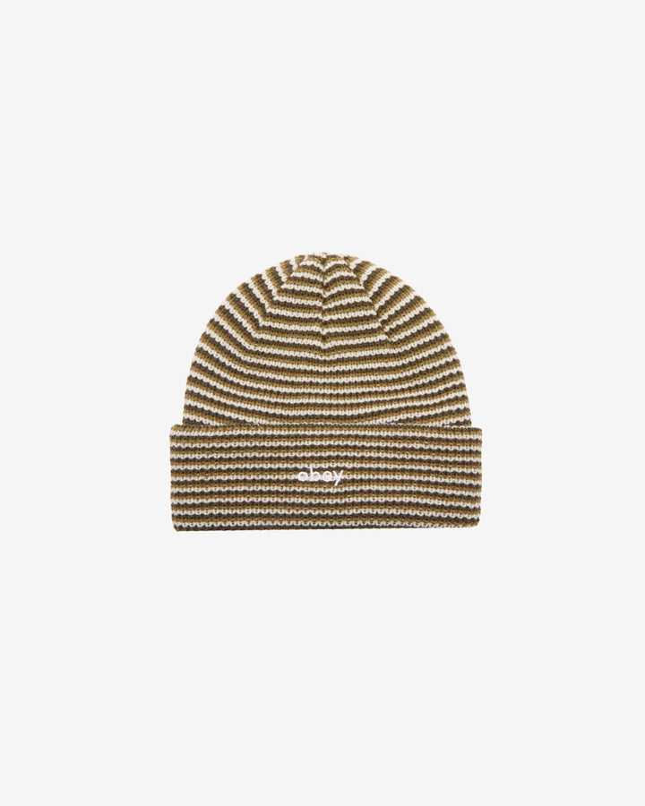 PARKER STRIPED BEANIE MOSS GREEN MULTI