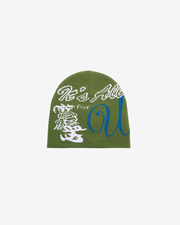 ALL FOR YOU BEANIE MOSS GREEN