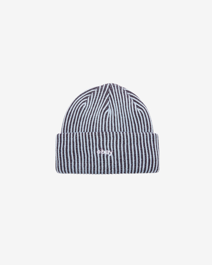 BOWERY II TONE RIB BEANIE LIGHT BLUE MULTI