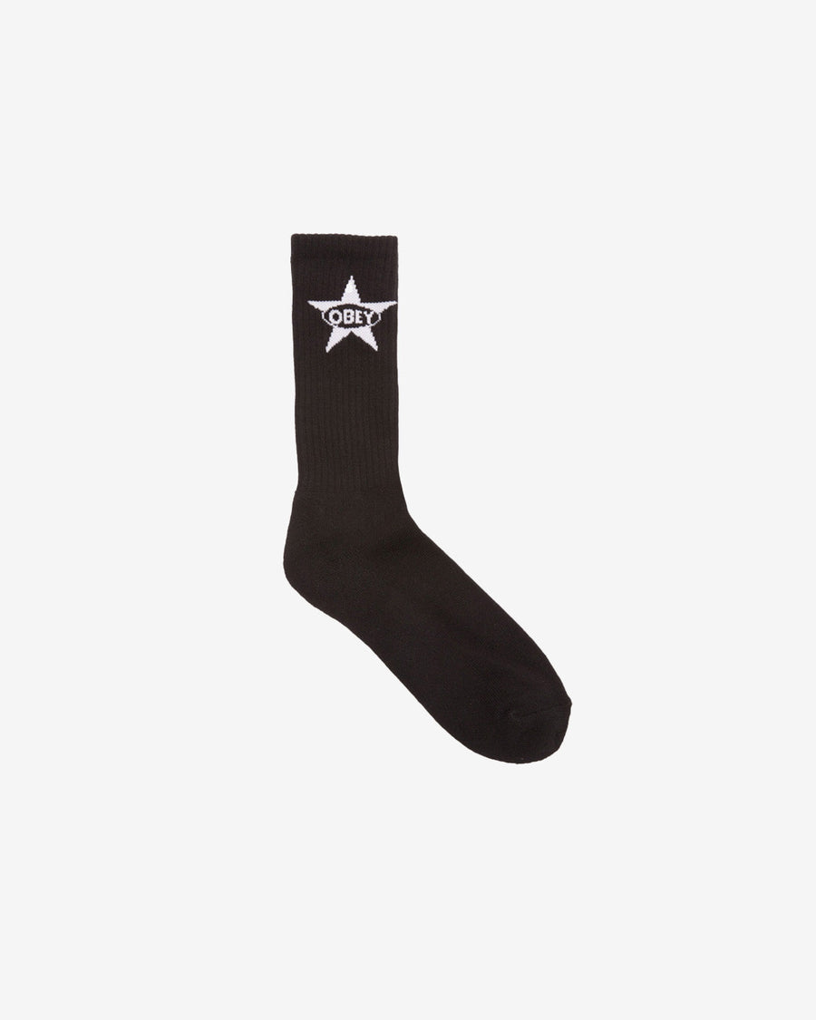 obey star socks black