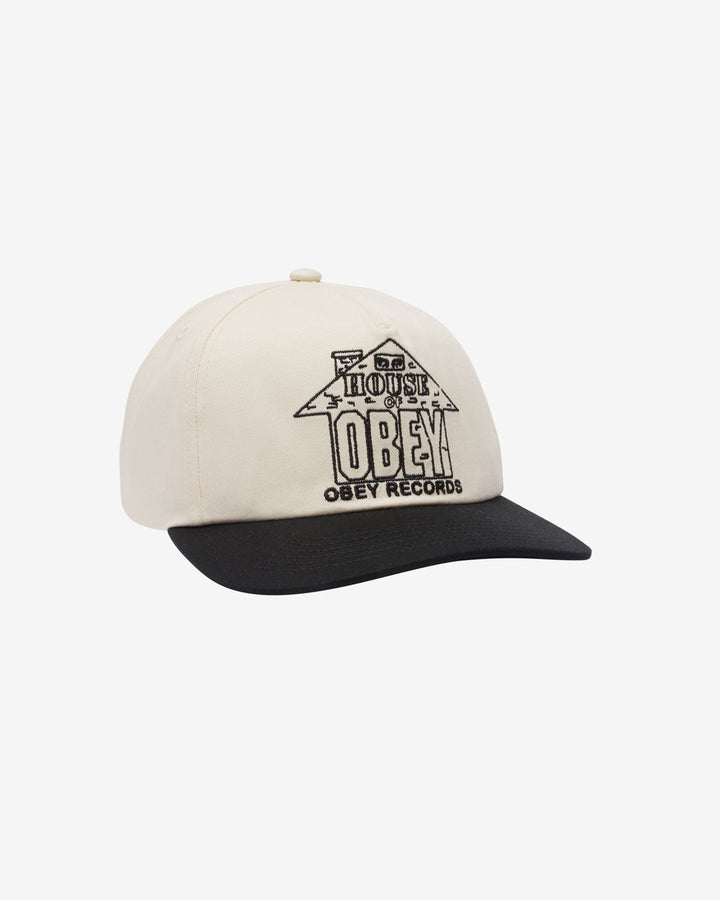 HOUSE OF OBEY 5 PANEL SNAPBACK UNBLEACHED MULTI