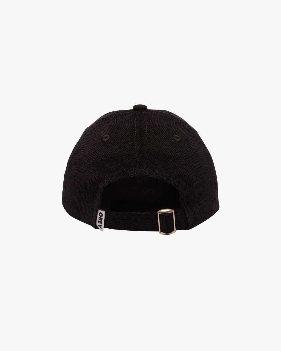 obey lowercase corduroy hat black